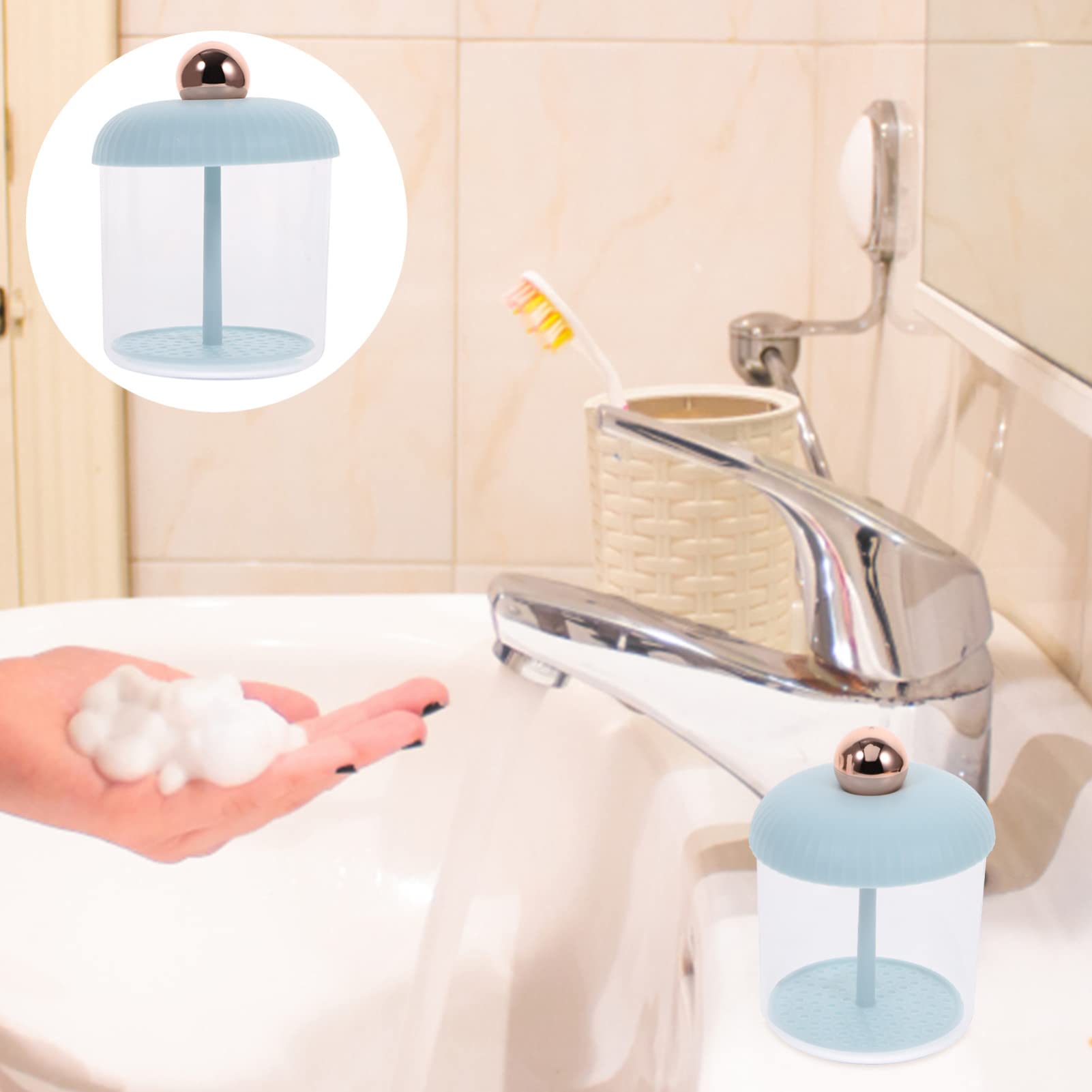 Beavorty Foam Face Wash - Perfect Whip Facial Cleanser | Korean Skincare Tool | Portable Manual Soap Foamer & Frother | For Gentle Cleansing & Deep Pore Care | Perfect for Travel, Daily Skincare Routine & Spa Days