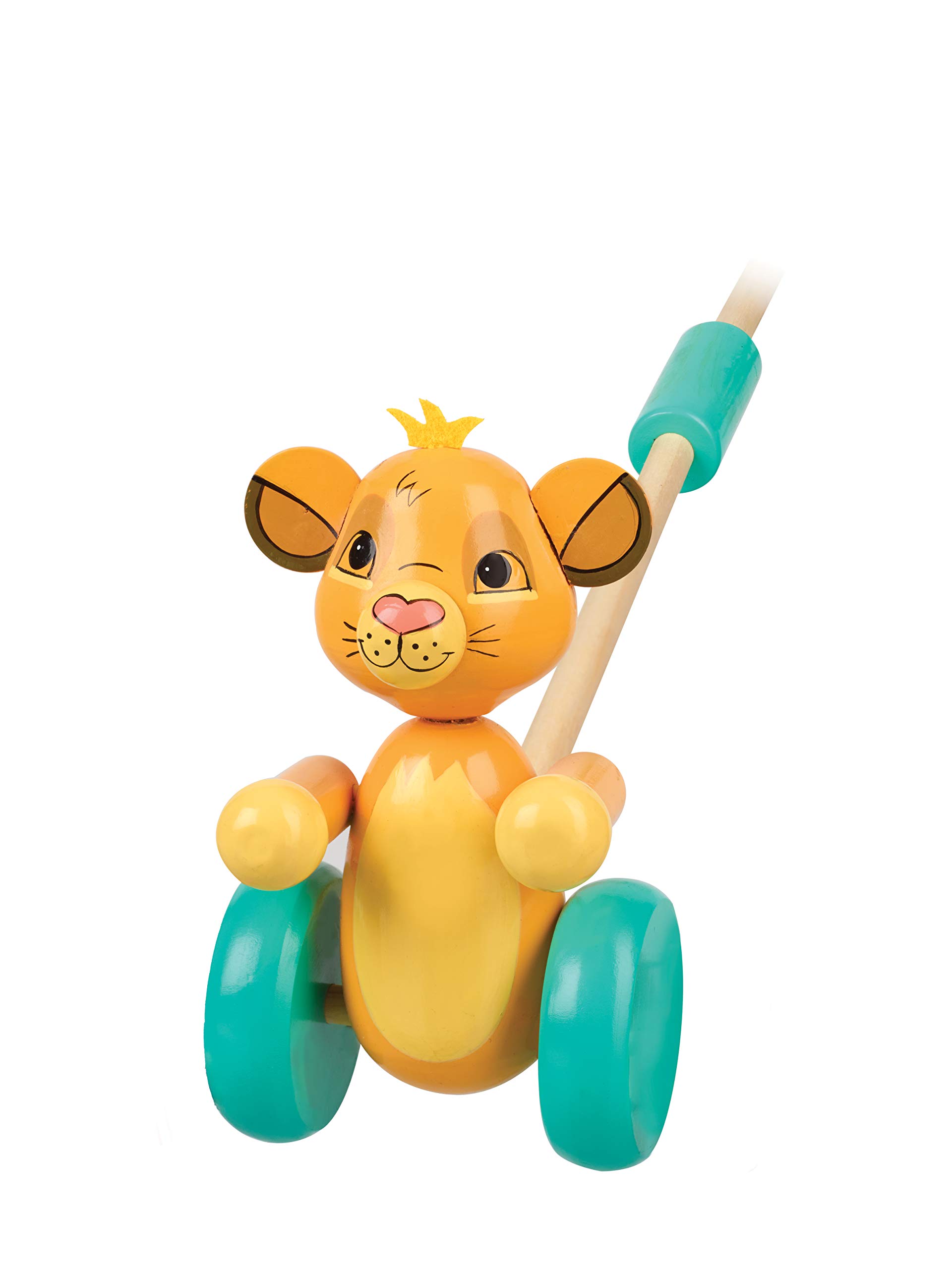Disney Lion King Wooden Push Along Toy - Official Licensed Toddler Activity Toy for Boys & Girls - Early Development Learning Toy - Perfect for Playtime, Birthday Gifts & Disney Themed Nursery Decor
