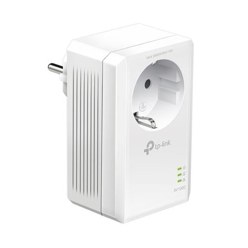 1000Mbps Powerline Adapter Kit with Built-in Outlet - High-Speed Ethernet Connection for Home Office, Gaming & Streaming