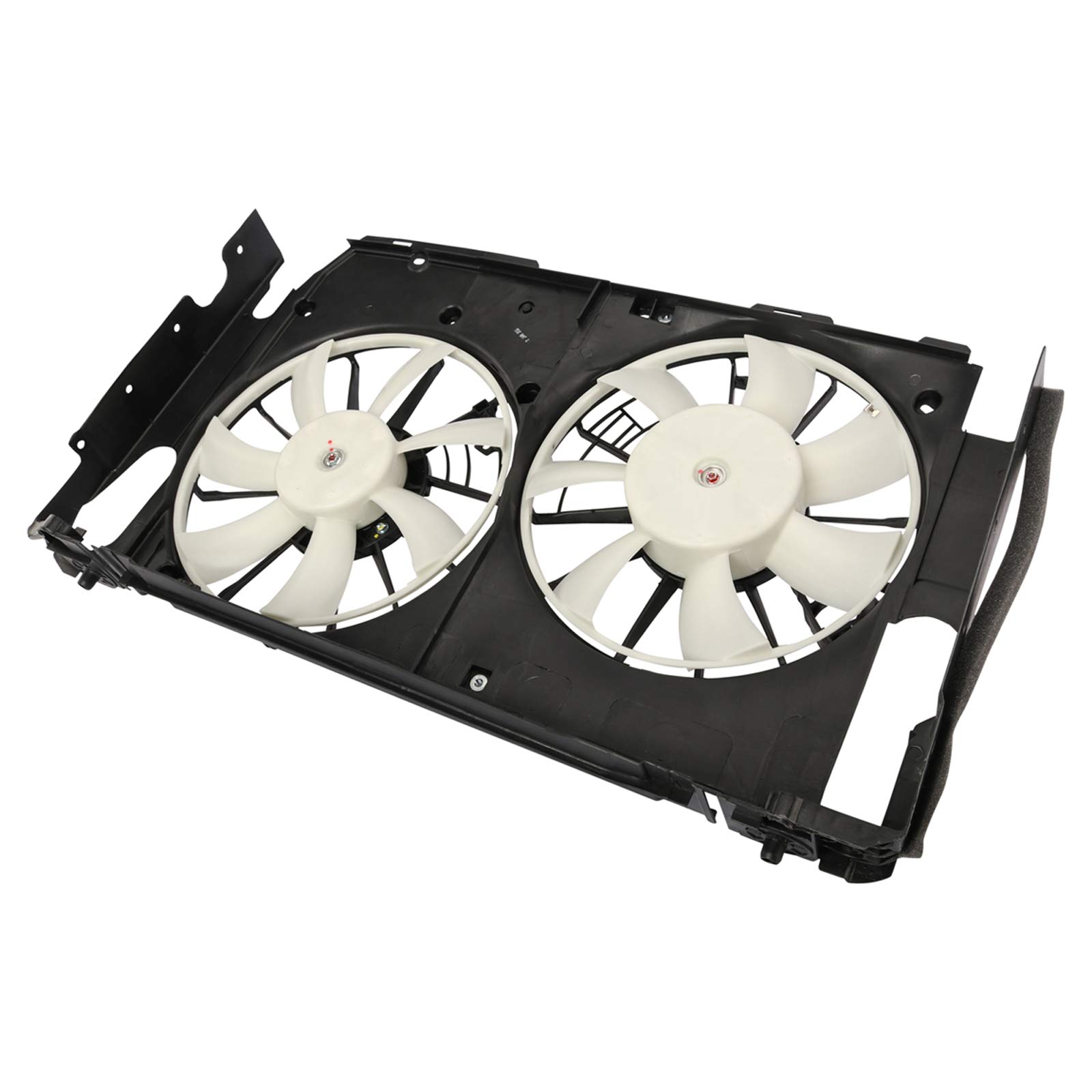 TRQ Radiator Dual Cooling Fan Assembly for 2006-2012 Toyota RAV4 - Replacement for TO3117102 - High Performance Cooling System Part for Engine Overheating Prevention - Perfect for Off-Roading, Towing & Hot Weather Driving