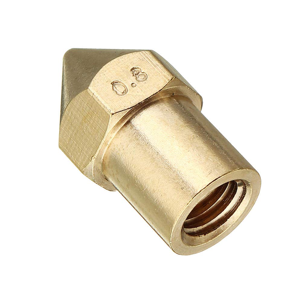 CHILUVU 1.75mm 0.4mm/0.6mm/0.8mm Brass Nozzle for 3D Printer - High Precision 0.6mm Nozzle Tip - 3D Printer Accessories & Replacement Parts - Perfect for PLA, ABS, PETG Filament Printing