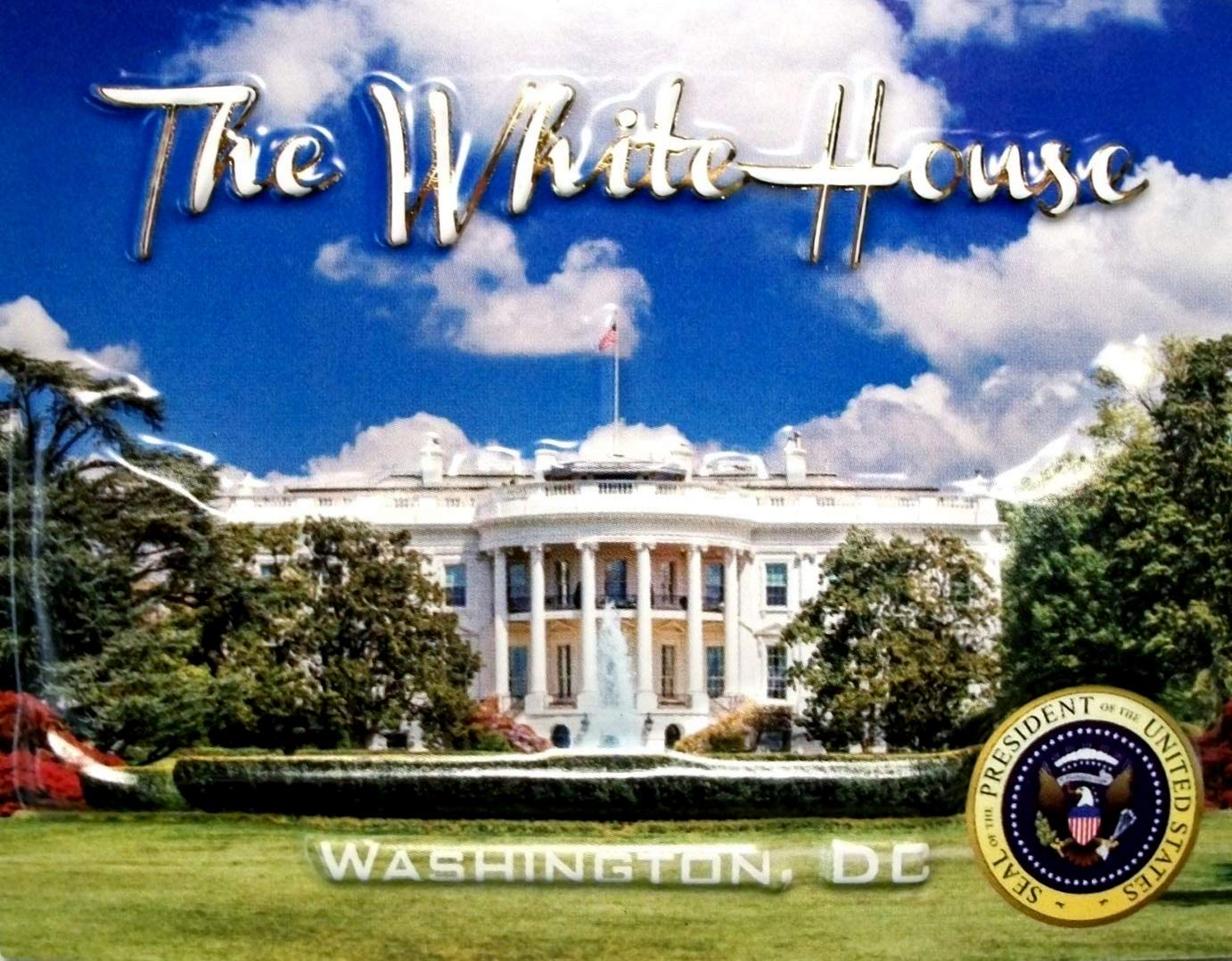 The White House Washington D.C. Souvenir Fridge Magnet - Collectible US Landmark Gift for Travel Lovers & Political Enthusiasts - Perfect for Refrigerators, Lockers & Office Decor