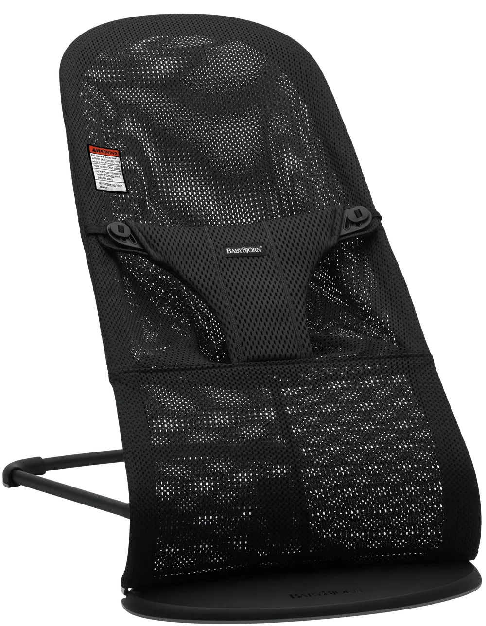 BabyBjorn Bouncer Bliss - Premium Baby Bouncer with Black Frame & Breathable Mesh Seat - Perfect for Newborns & Infants - Ideal for Nursery, Living Room & Travel Use