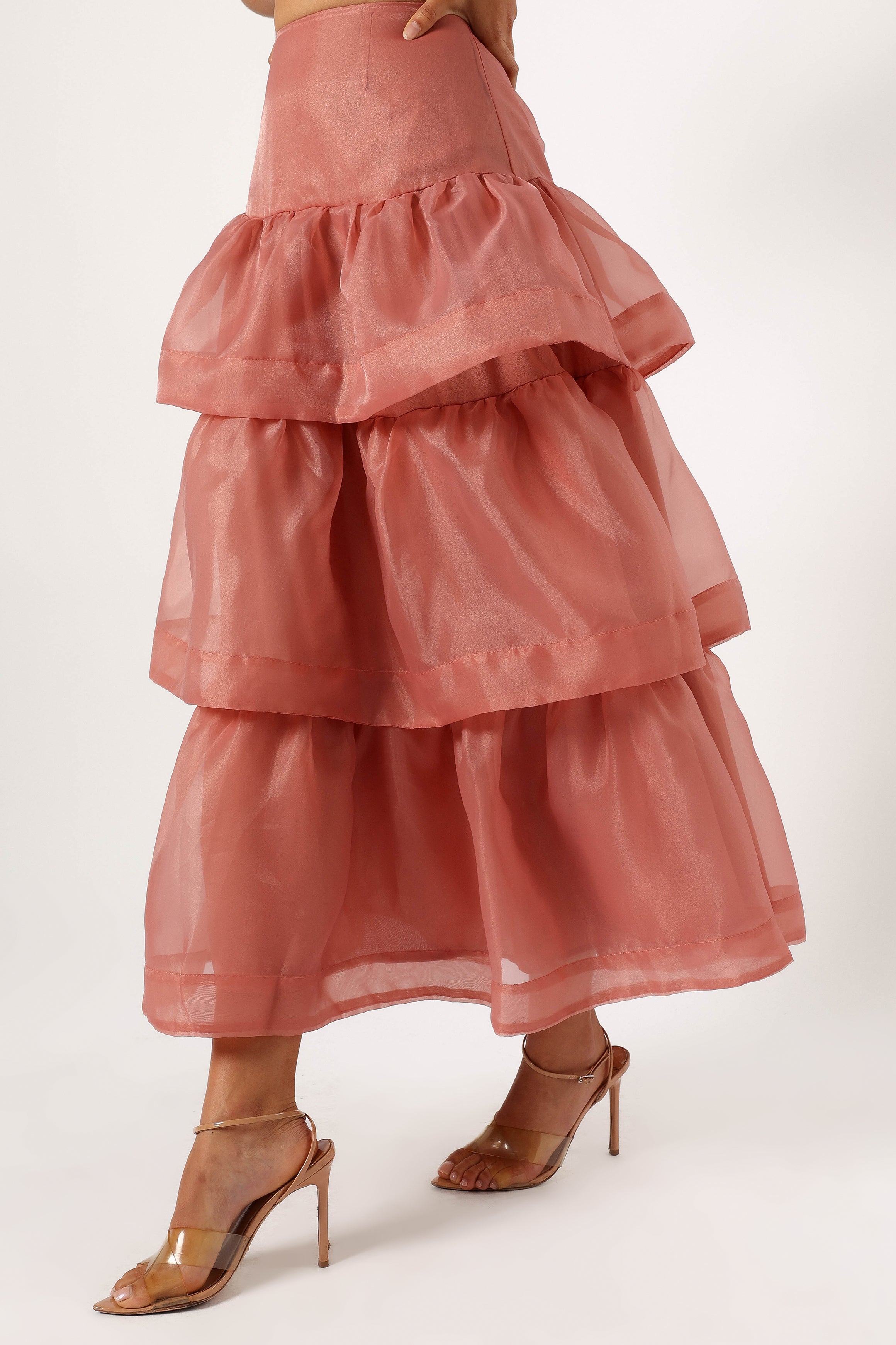 Florence Skirt Set in Dusty Rose - Women's Elegant Floral Print Two Piece Outfit for Summer, Vacation & Special Occasions