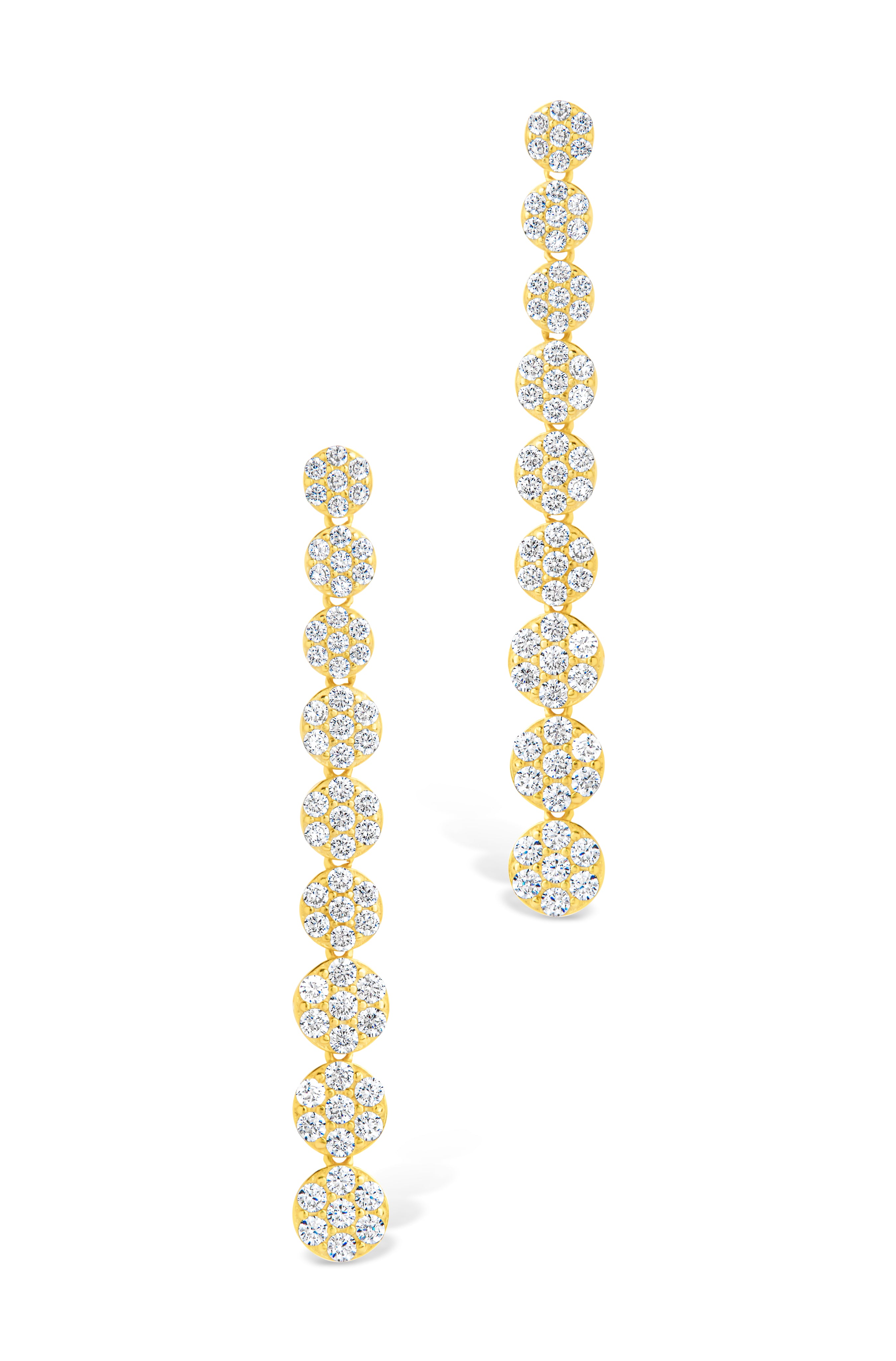 Jessa CZ Circle Drop Stud Earrings for Women - Sparkling Cubic Zirconia Dangle Earrings - Perfect for Parties, Weddings & Everyday Wear