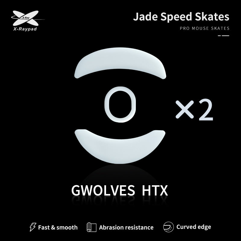 X Raypad Jade Mouse Skates - Ultra Smooth PTFE Feet for G-Wolves HTX 4K & HTX ACE Gaming Mice - Perfect for FPS, MOBA, and Competitive Esports