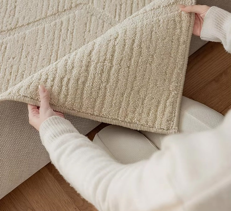 Twin Ripples 3D Diatom Silk Rugs - Non-Slip, Absorbent Bath Mat for Living Room & Bedroom - Perfect for Home Decor, Yoga, and Cozy Spaces