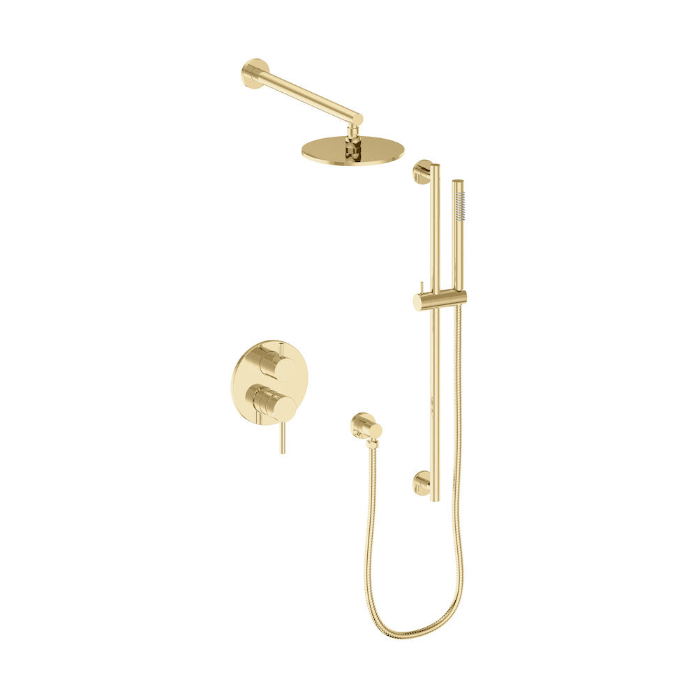 ZLINE El Dorado Rainfall Shower System in Polished Gold - Luxury Bathroom Fixture with Adjustable Showerhead for Spa-Like Experience (Perfect for Master Bathrooms & Home Renovations)