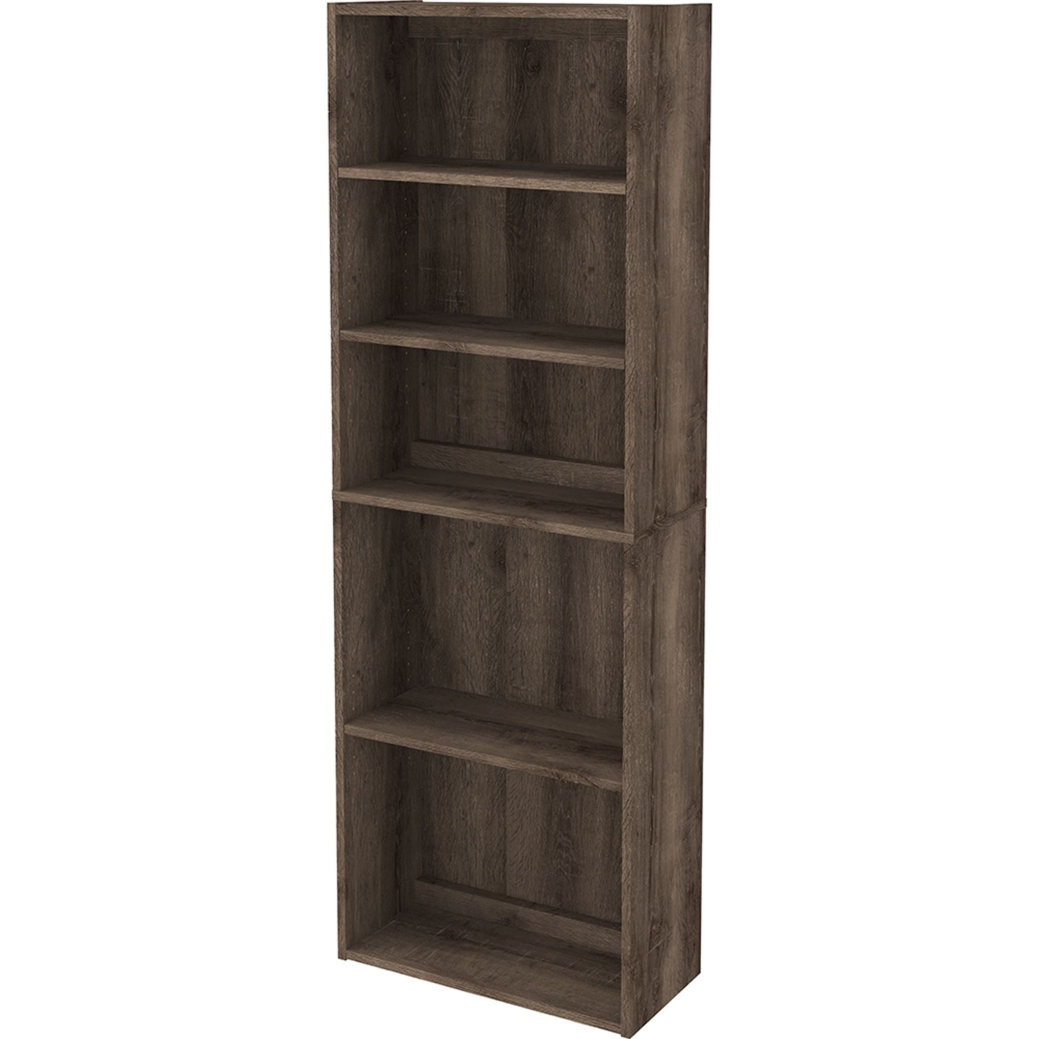 Arlenbry 5-Shelf Bookcase, Gray Wooden Bookshelf for Home & Office - Perfect for Living Room, Bedroom, Study & Library Storage Organization