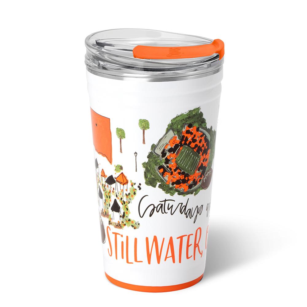 24oz Saturdays in Stillwater Party Cup - Insulated Stainless Steel Tumbler for Beer, Cocktails & Cold Drinks - Perfect for BBQs, Tailgating & Outdoor Parties