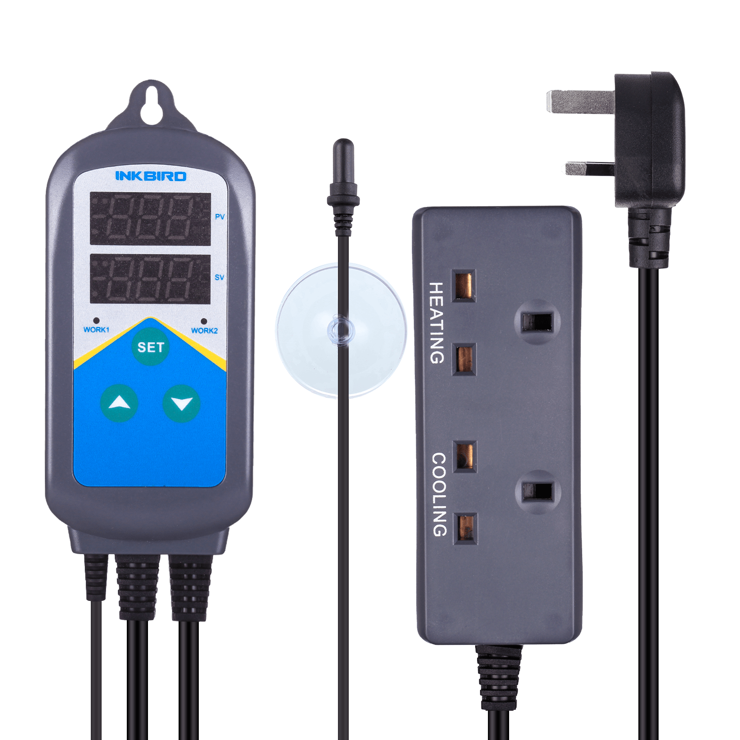ITC 306T Digital Aquarium Heater Thermostat with Waterproof Probe - Precise Temperature Control for Fish Tanks, Reptile Terrariums & Hydroponics Systems