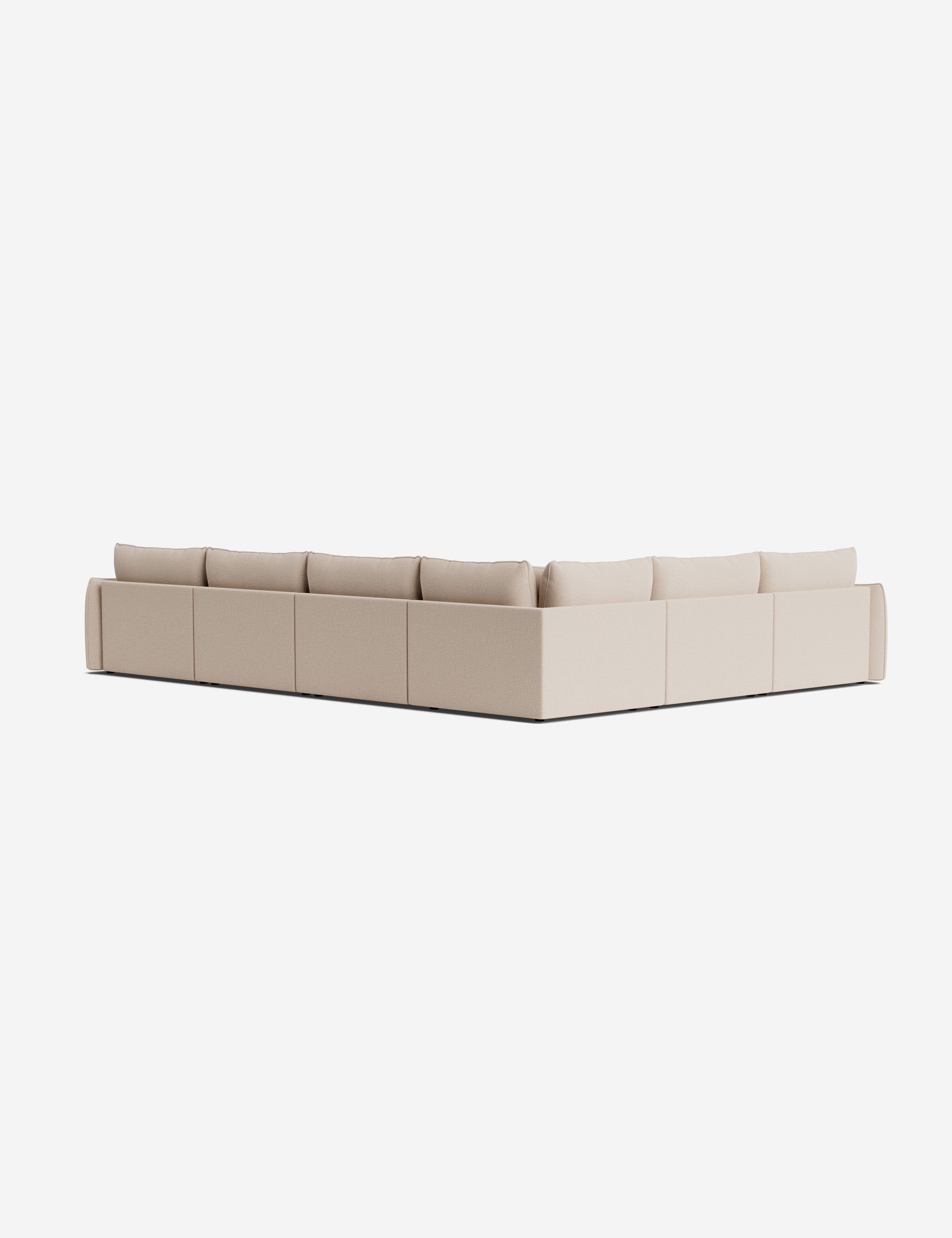 Balmer Modular Corner Sectional Sofa with Ottoman - Modern L-Shaped Living Room Furniture for Small Spaces | Perfect for Apartments, Condos and Family Gatherings