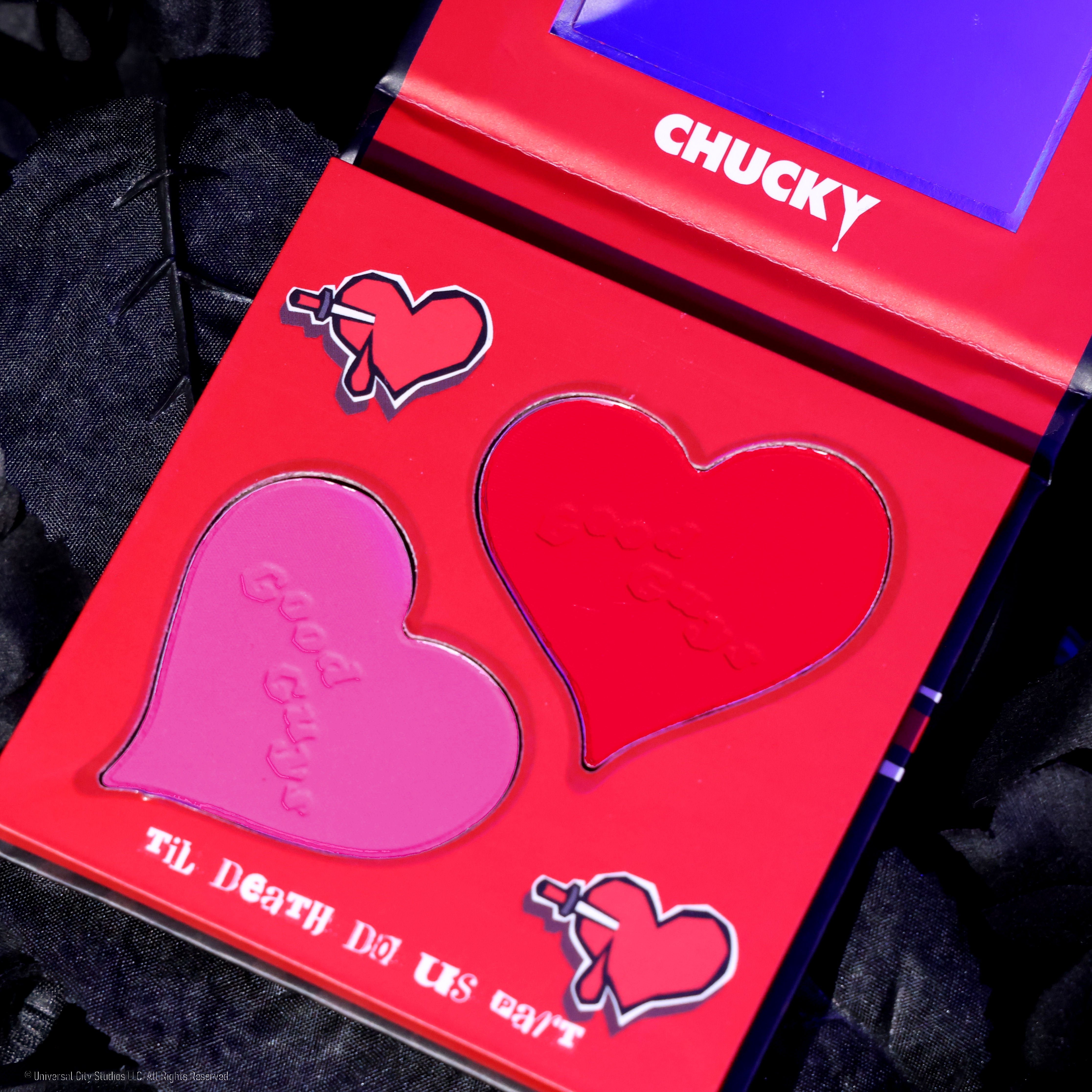 Chucky x Glamlite Blush Duo - High-Pigment Makeup Set for Cheeks & Contouring | Perfect for Halloween, Cosplay & Everyday Glam Looks