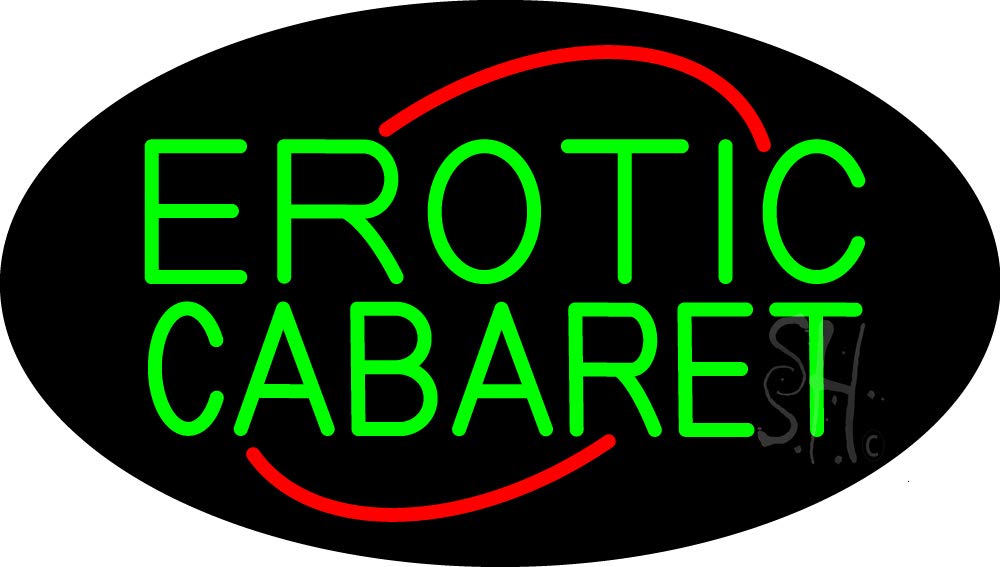 Erotic Cabaret LED Neon Sign 13x24 Inches - Black Square Cut Acrylic Backing with Dimmer - Premium Indoor Wall Decor for Strip Clubs, Dance Bars, Nightclubs & Home Décor - Perfect for Adult Entertainment Venues, Themed Parties & Bedroom Lighting