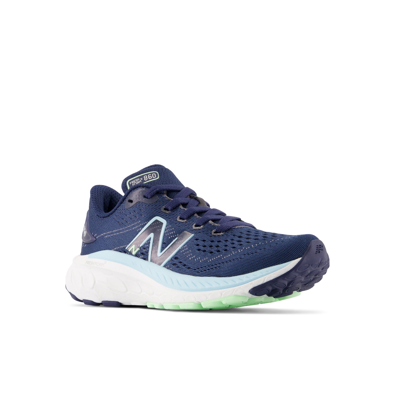New Balance Kids' Fresh Foam X 860v13 Running Shoes - Navy/Blue/Green Aura (Toddler & Little Kid Sizes) - Perfect for School, Play & Daily Activities