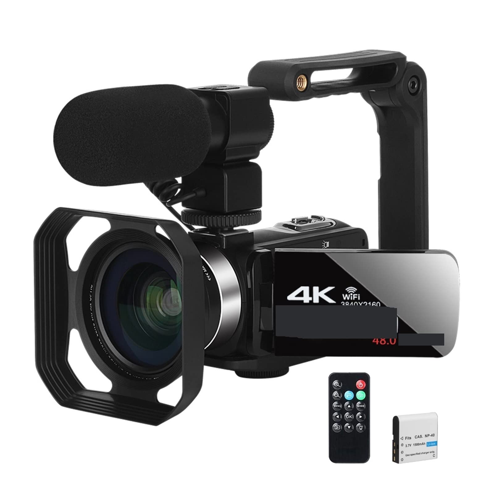 4K 48MP AUBEST Digital Camcorder with Time-Lapse & Streaming - 16GB SD Card Included | Perfect for Vlogging, Outdoor Photography & Video Recording