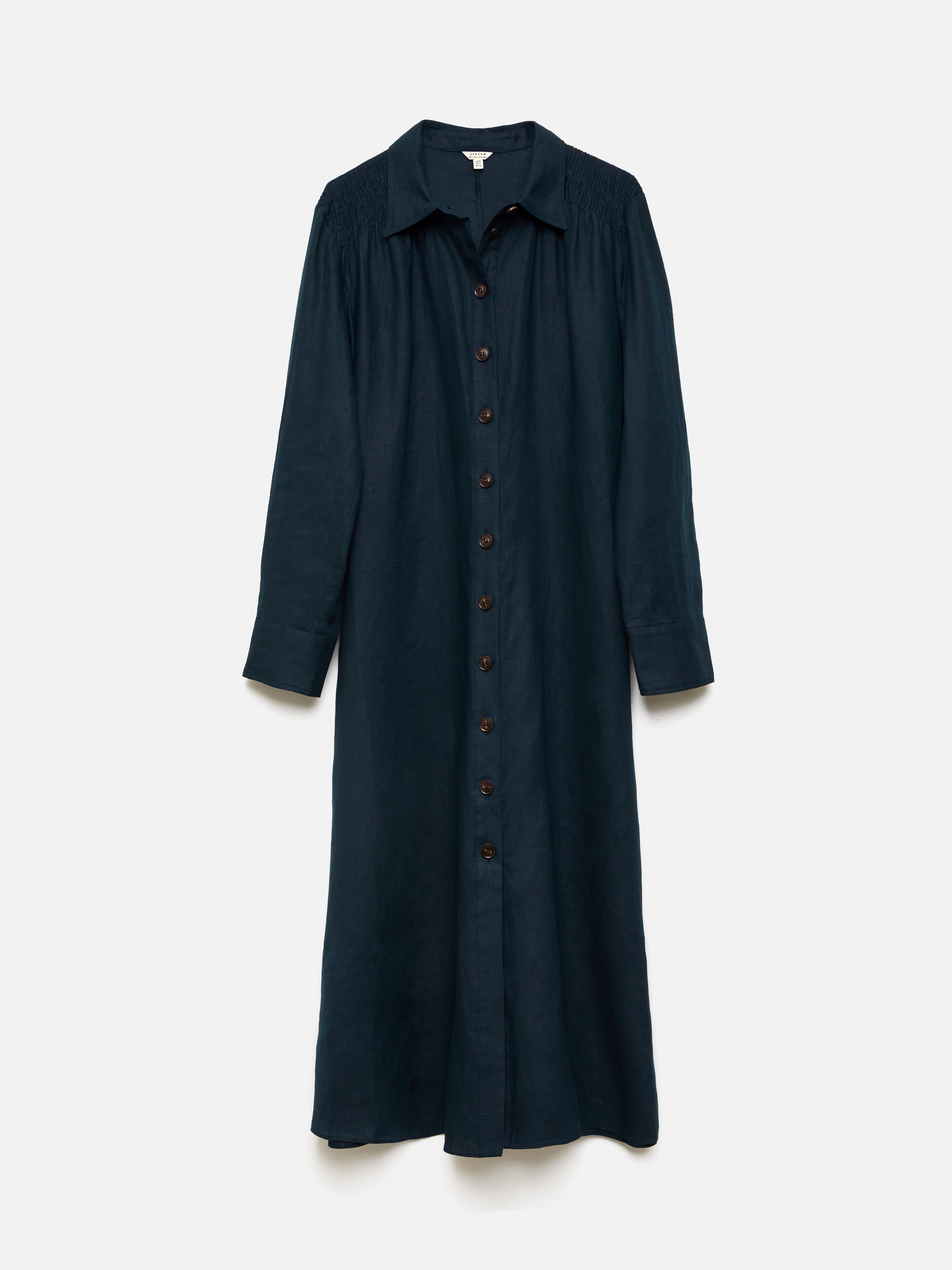 Premium Linen Shirt Dress for Women - Navy Blue | Casual Summer Dress, Beach Cover-Up & Boho Outfit