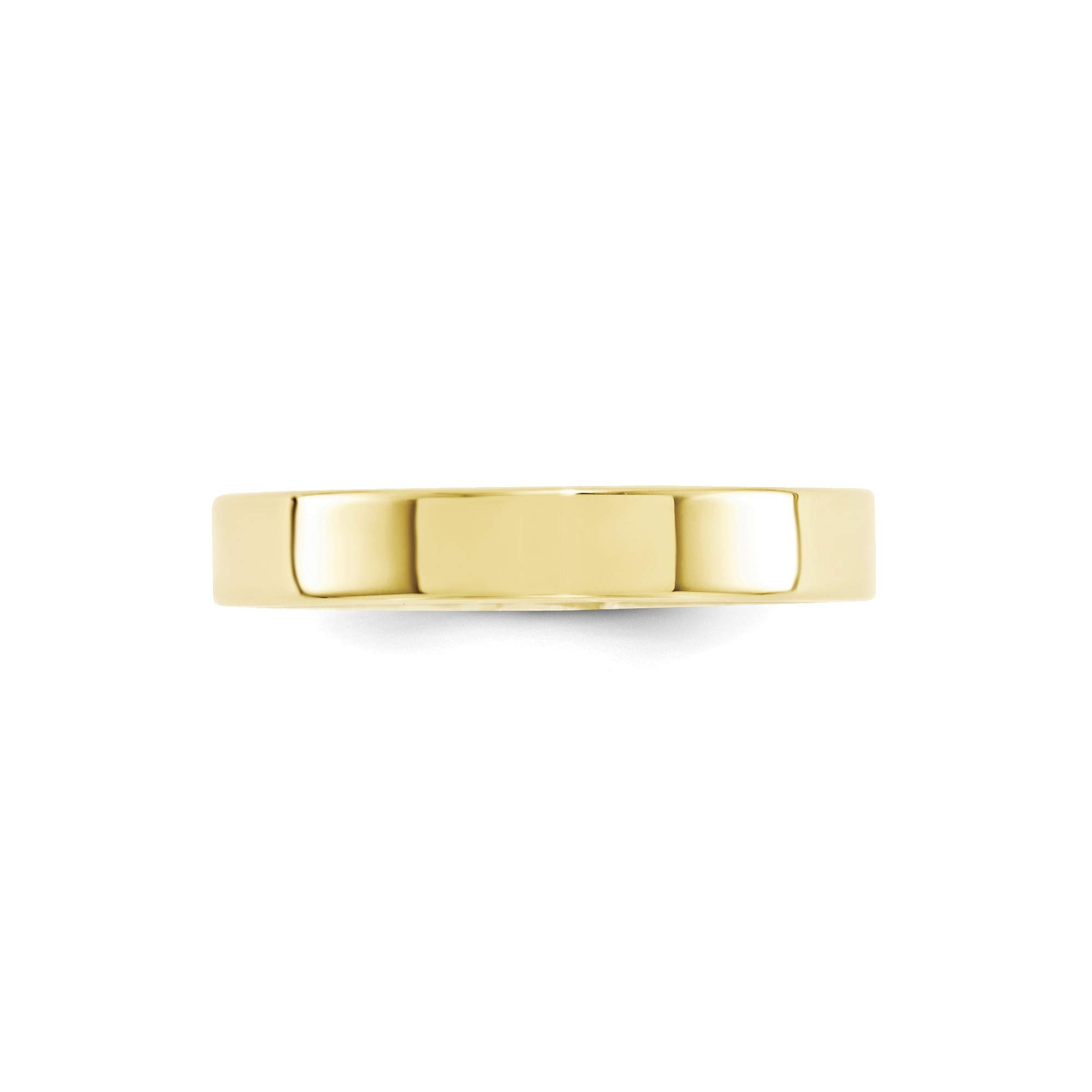 10k Yellow Gold 4mm Comfort Fit Band - Size 12.5 for Men's Wedding Ring