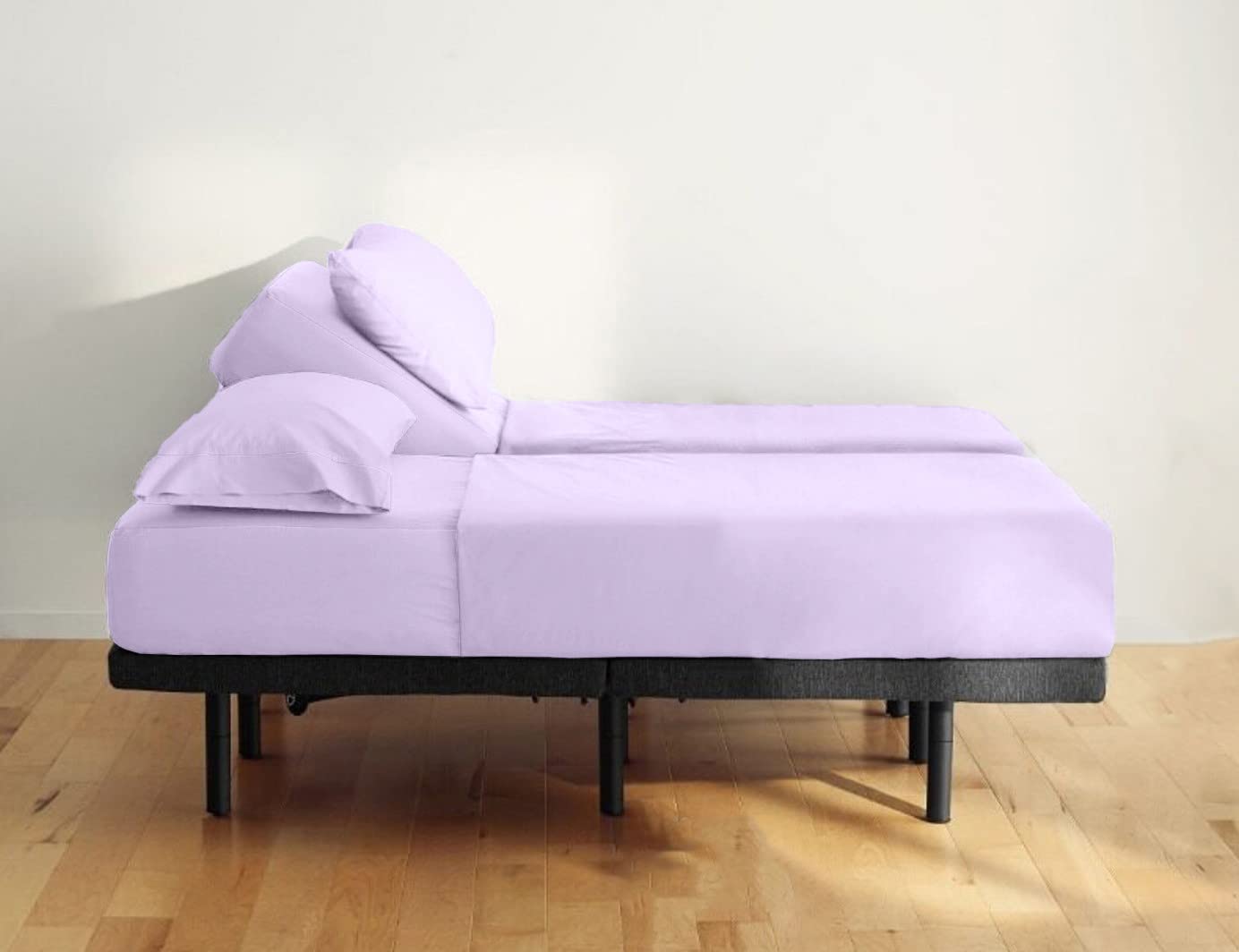 Premium 1000-Thread-Count 100% Egyptian Cotton Split Queen Sheet Set for Adjustable Beds - 18