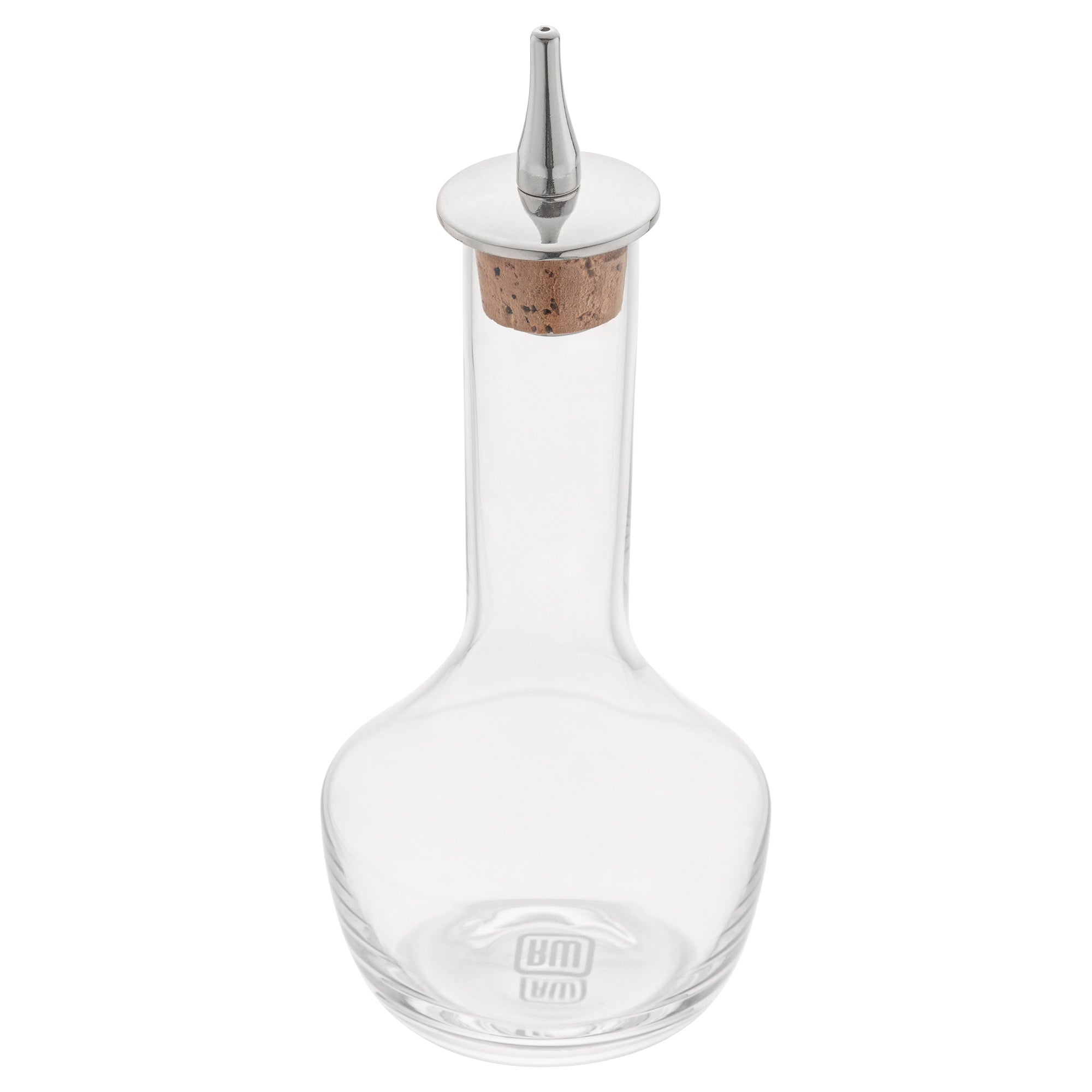 Premium 4 oz Glass Bitters Bottle with Silver Dasher - Modern Bar Accessory for Cocktails & Mixology - 5.75