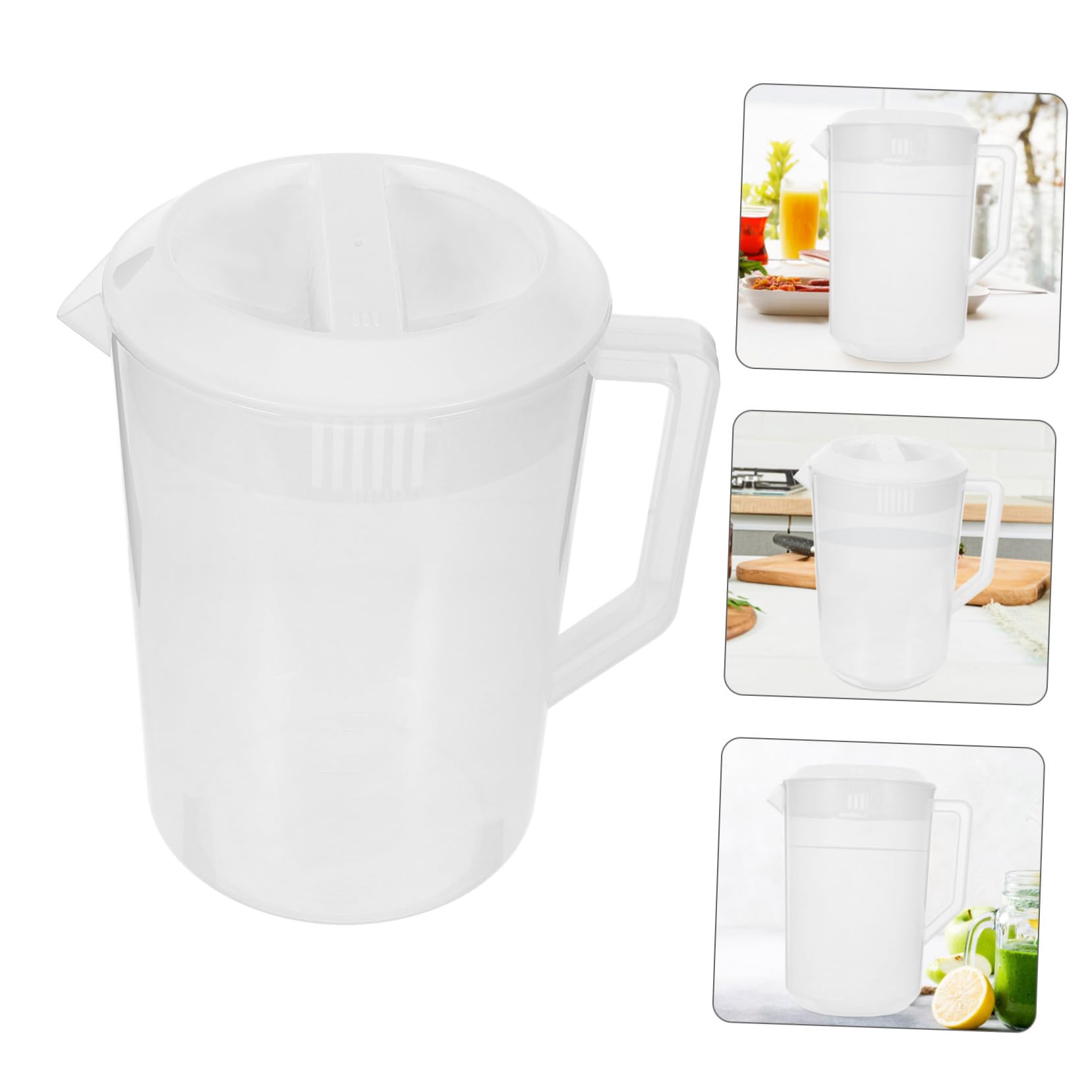 Cabilock 2L Glass Beverage Pitcher with Measurement Scale - Cold Water Kettle, Juice Dispenser for Iced Tea, Lemonade & Cocktails - Perfect for Parties, Restaurants & Home Use