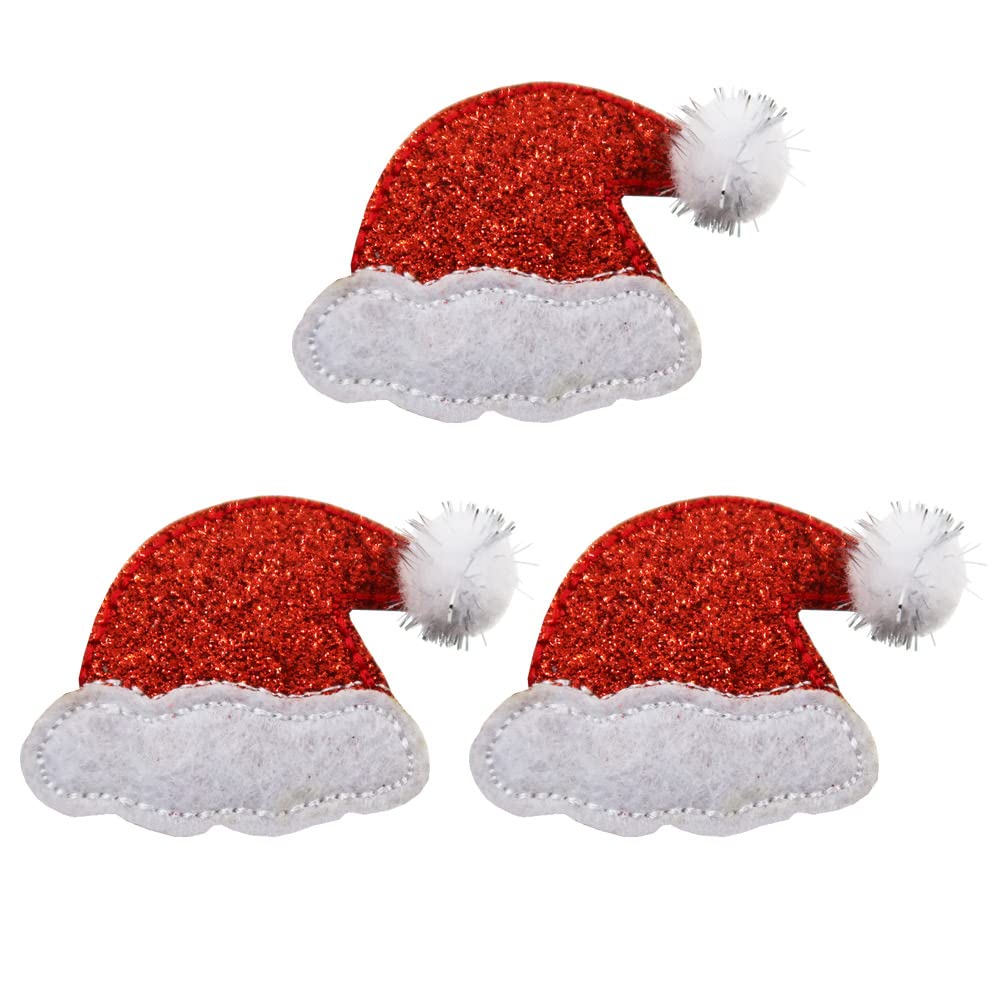 Valentine's Day Gifts - Santa Hat Rhinestone Embroidered Iron On Patches for DIY Crafts, Sewing, Jackets & Backpacks - Perfect for Holiday Decorations & Costume Accessories