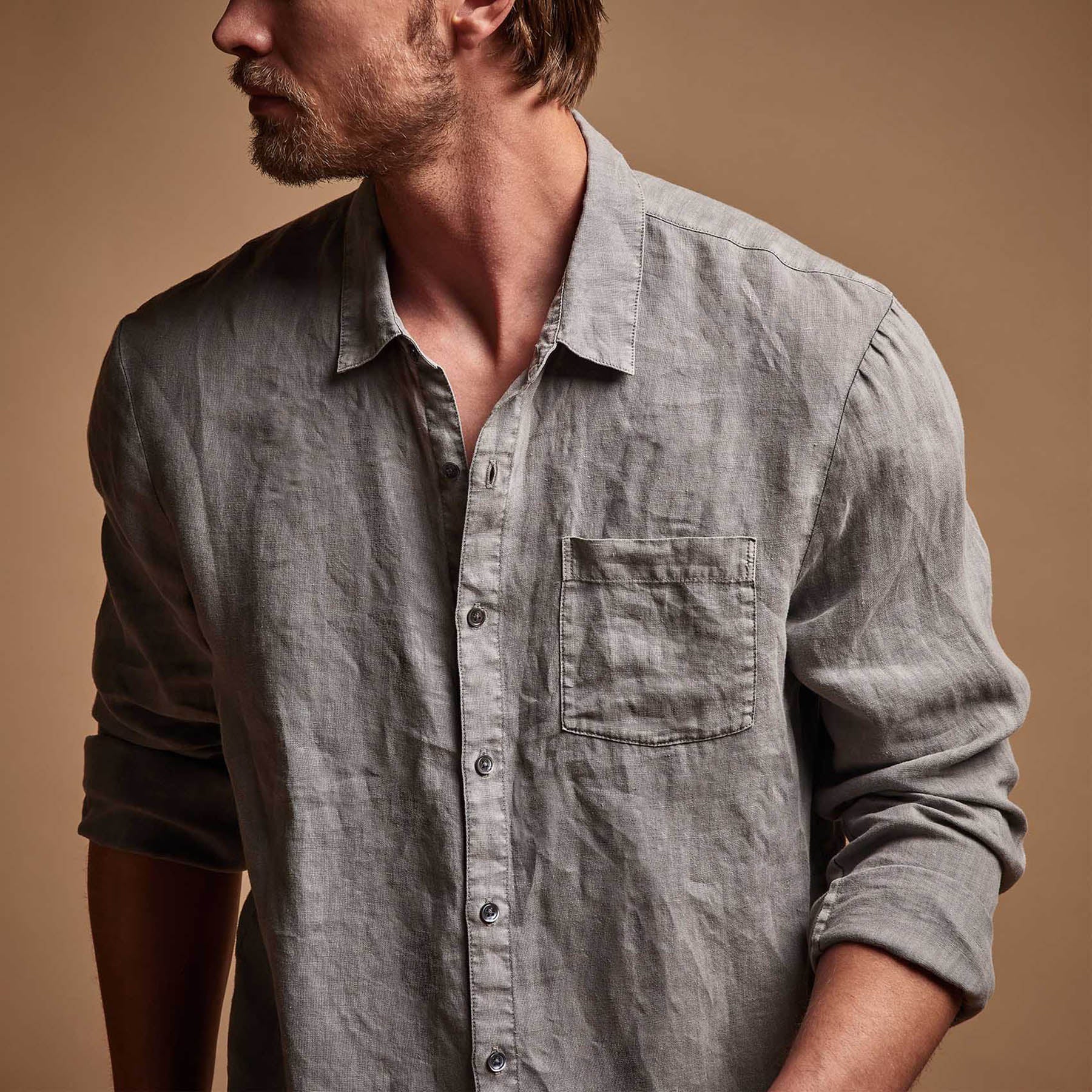 Lightweight Linen Shirt for Men & Women | Breathable Silver Grey Casual Top | Perfect for Summer Travel, Beach Outings & Office Wear