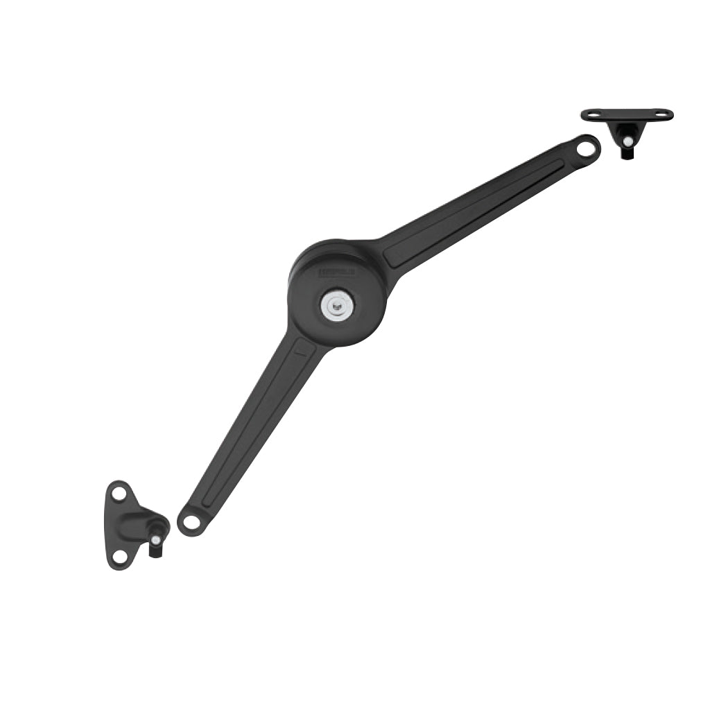 Häfele Duo Forte Flap Fitting - Heavy Duty Cabinet Door Hinge for Kitchen & Bathroom - Soft Close Mechanism for Smooth & Quiet Operation