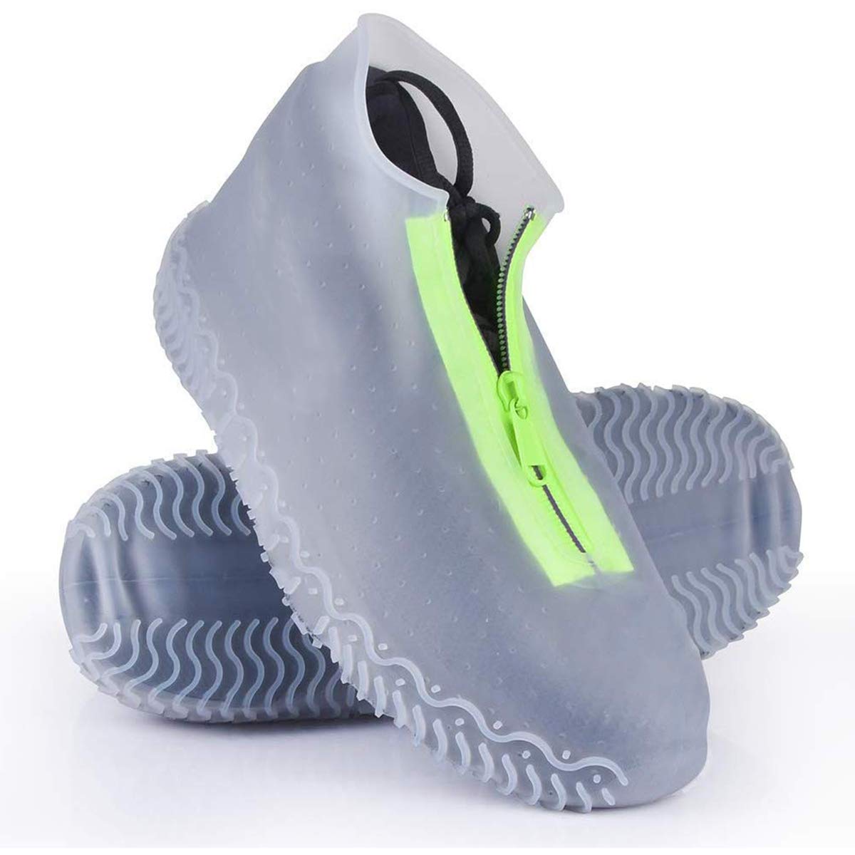 DaMohony Waterproof Shoe Covers - Reusable Non-Slip Silicone Rain Boot Protectors with Zipper, Washable & Foldable for Outdoor Activities, Hiking, Commuting & Rainy Day Protection