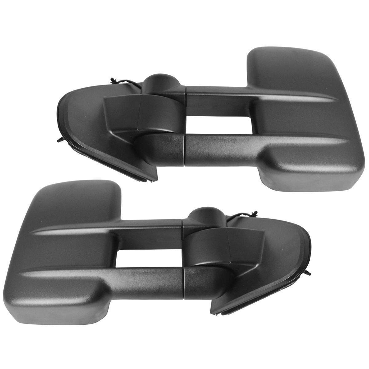 Power Heated Textured Black Tow Mirror Pair Set TR00012 - Durable & Stylish Replacement for Trucks & SUVs - Perfect for Towing, Night Driving & Extreme Weather Conditions