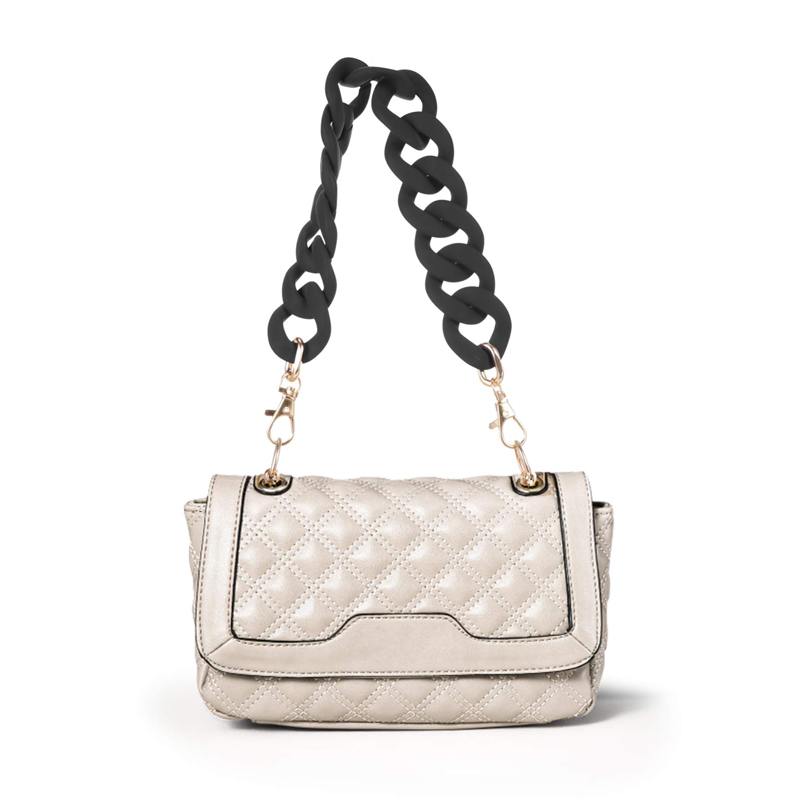 ABOOFAN White Chain Strap Crossbody Bag - Replacement Purse Strap for Handbags & Totes, Durable Plastic Chain Shoulder Strap - Perfect for Casual Outings, Parties & Everyday Use
