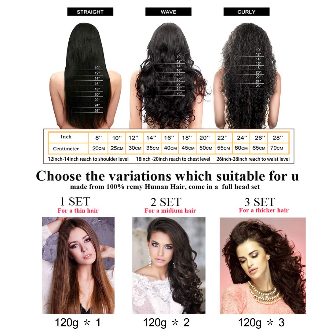 Clip in Hair Extensions 16 Inch Real Human Hair - 7pcs 120g Light Blonde #613 Thickened Straight Hair Weft | Perfect for Parties, Weddings & Daily Styling