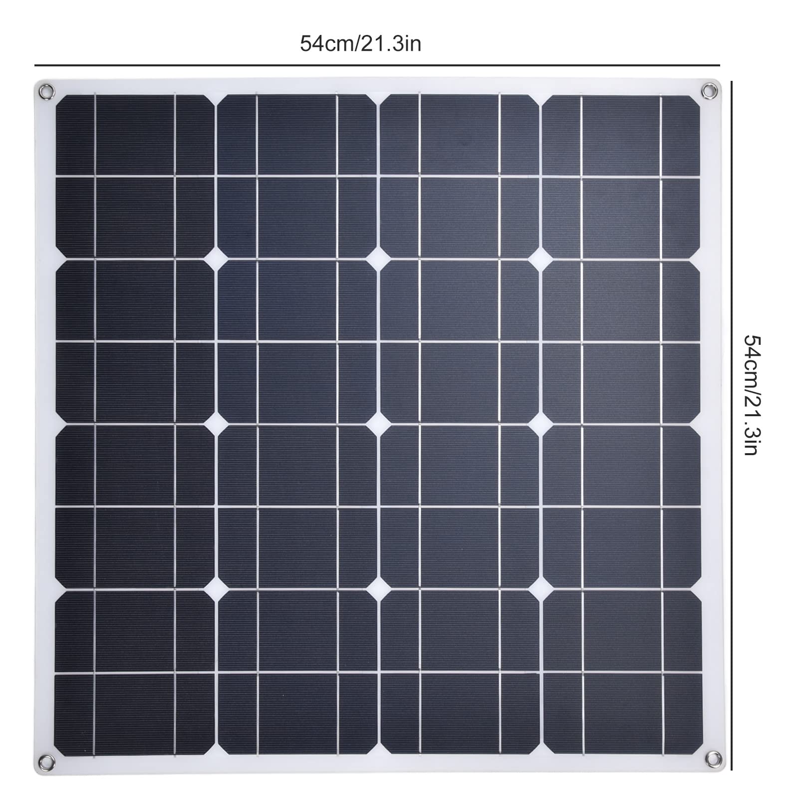 FTVOGUE 60W 5V Dual Output Portable Flexible Monocrystalline Solar Panel Charger - Waterproof Solar Charger for Phones, Tablets, Camping Lights | Perfect for Outdoor Camping, Hiking, RV Trips & Emergency Power Supply