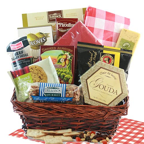Picnic Time Gourmet Gift Basket - Premium Food & Wine Hamper for Outdoor Picnics, Parties & Corporate Gifts | Perfect for Anniversaries, Holidays & Special Occasions