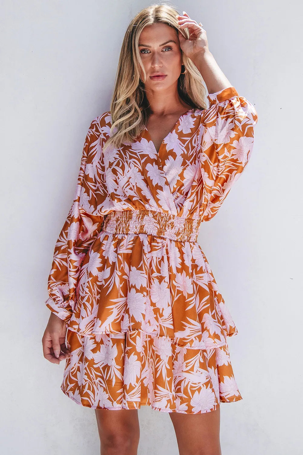 Stylish Long Sleeve Mini Resort Dress for Women - Summer Beach Vacation, Pool Party & Tropical Getaway Outfit