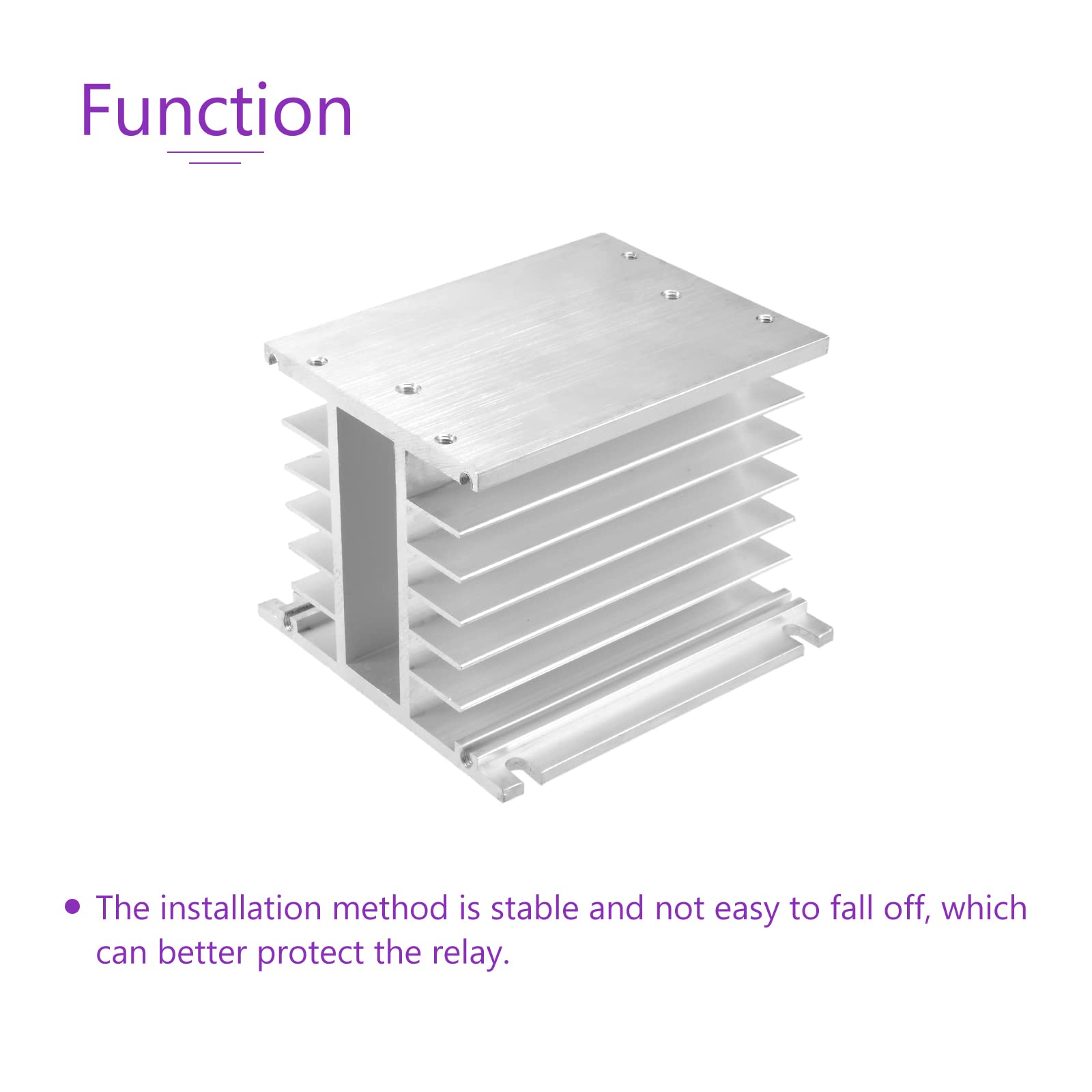 DMiotech High-Performance Heat Sink Cooler for 10A-100A Solid State Relays - Efficient Thermal Dissipation Solution for Industrial Automation & Power Electronics
