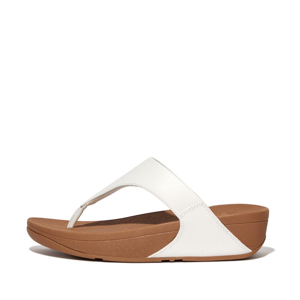 FITFLOP LULU Leather Toe Post Sandals for Women - Comfortable Flip Flops with Arch Support - Perfect for Beach, Pool, and Summer Walking
