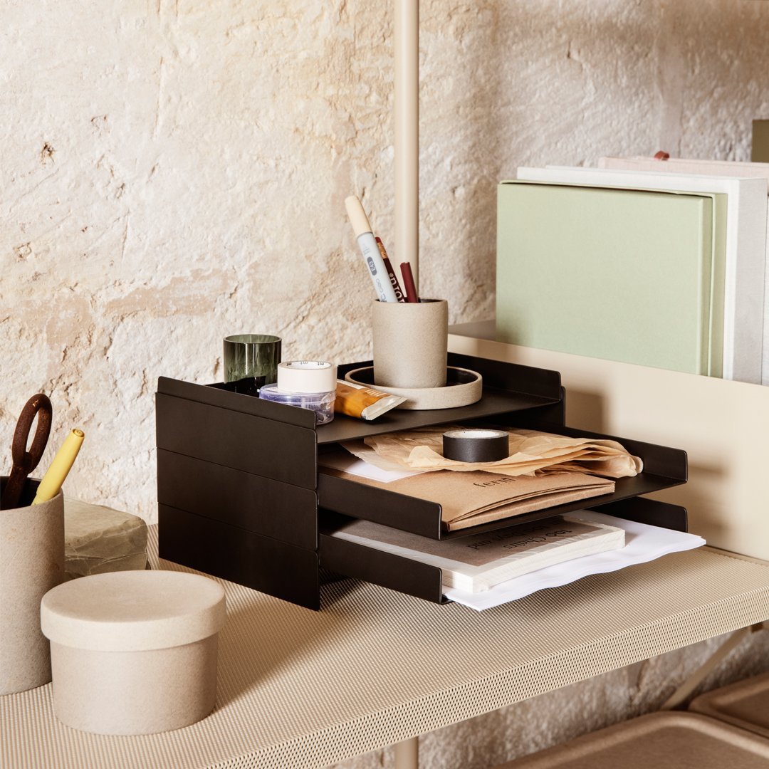 Jamie Wolfond Ferm Living 2x2 Organizer - Modern Wooden Desk Tray for Office, Bathroom & Bedroom Storage | Minimalist Home & Office Organization Solution
