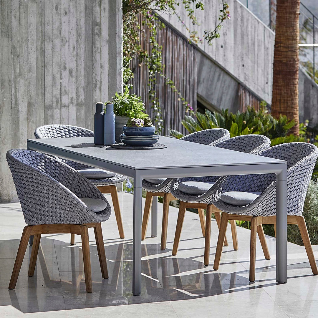 Premium Drop Outdoor Dining Table Set - Waterproof & Durable Patio Furniture for Backyard, Garden, Poolside - Perfect for Al Fresco Dining & Entertaining