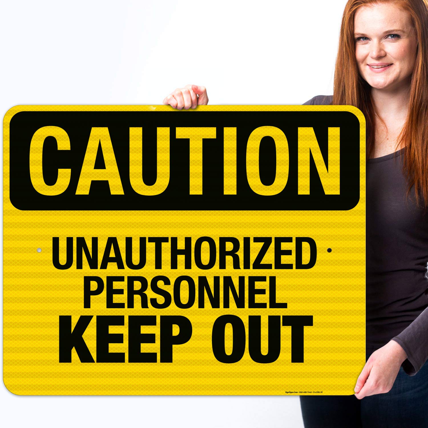 Unauthorized Personnel Keep Out Sign - OSHA Compliant 24x30 Inch Reflective Safety Sign | 3M EGP .080 Aluminum, Fade Resistant for Indoor & Outdoor Use | Made in USA | Perfect for Construction Sites, Warehouses & Restricted Areas