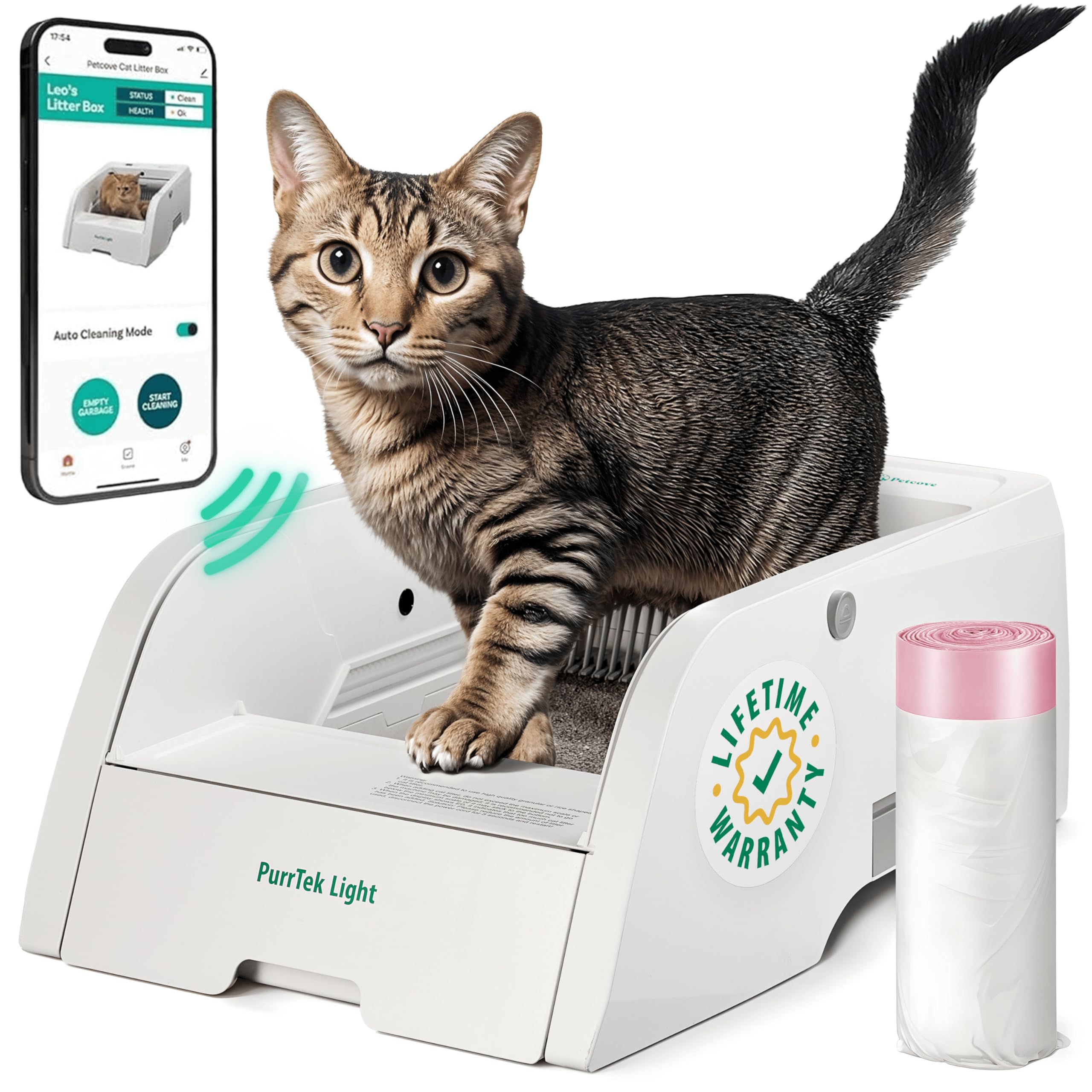 Smart Self-Cleaning Cat Litter Box with APP Control - Perfect for Busy Pet Owners