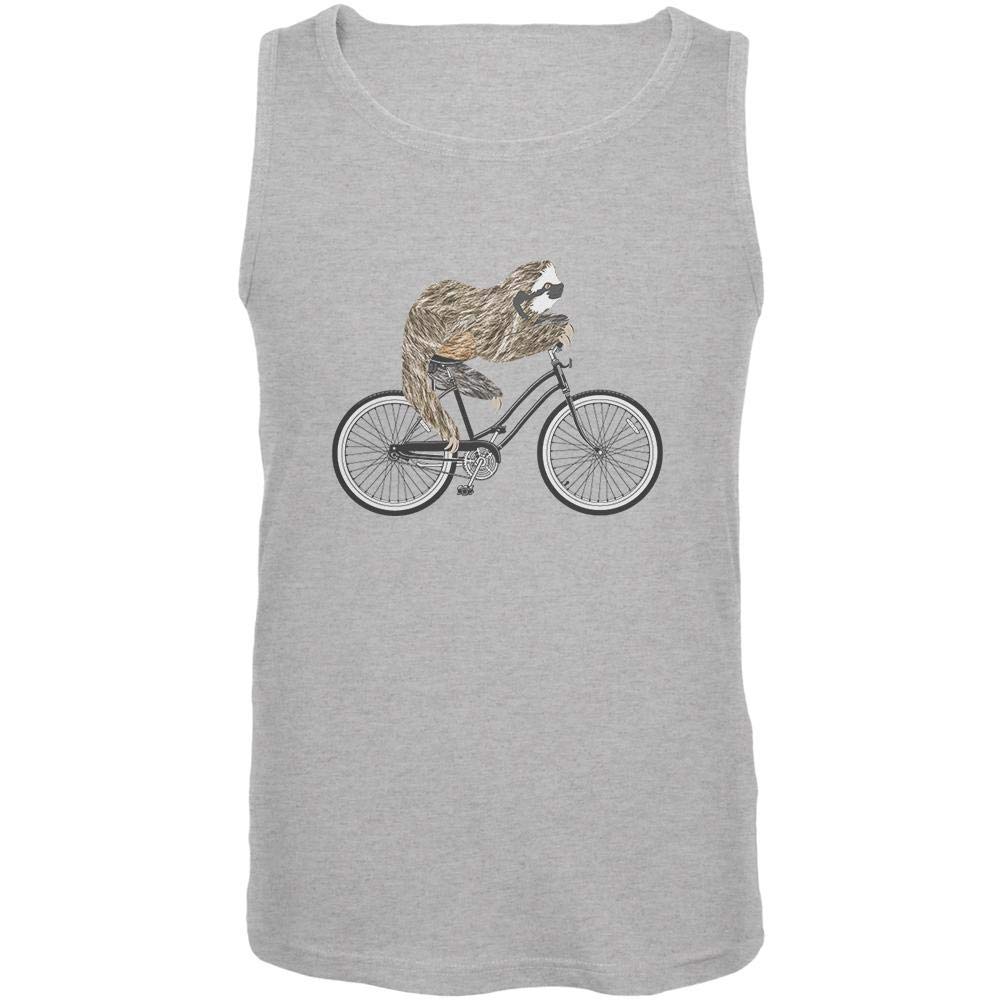Men's Bicycle Sloth Graphic Tank Top - Comfortable & Breathable Summer Casual Tee for Cycling, Gym, and Outdoor Activities