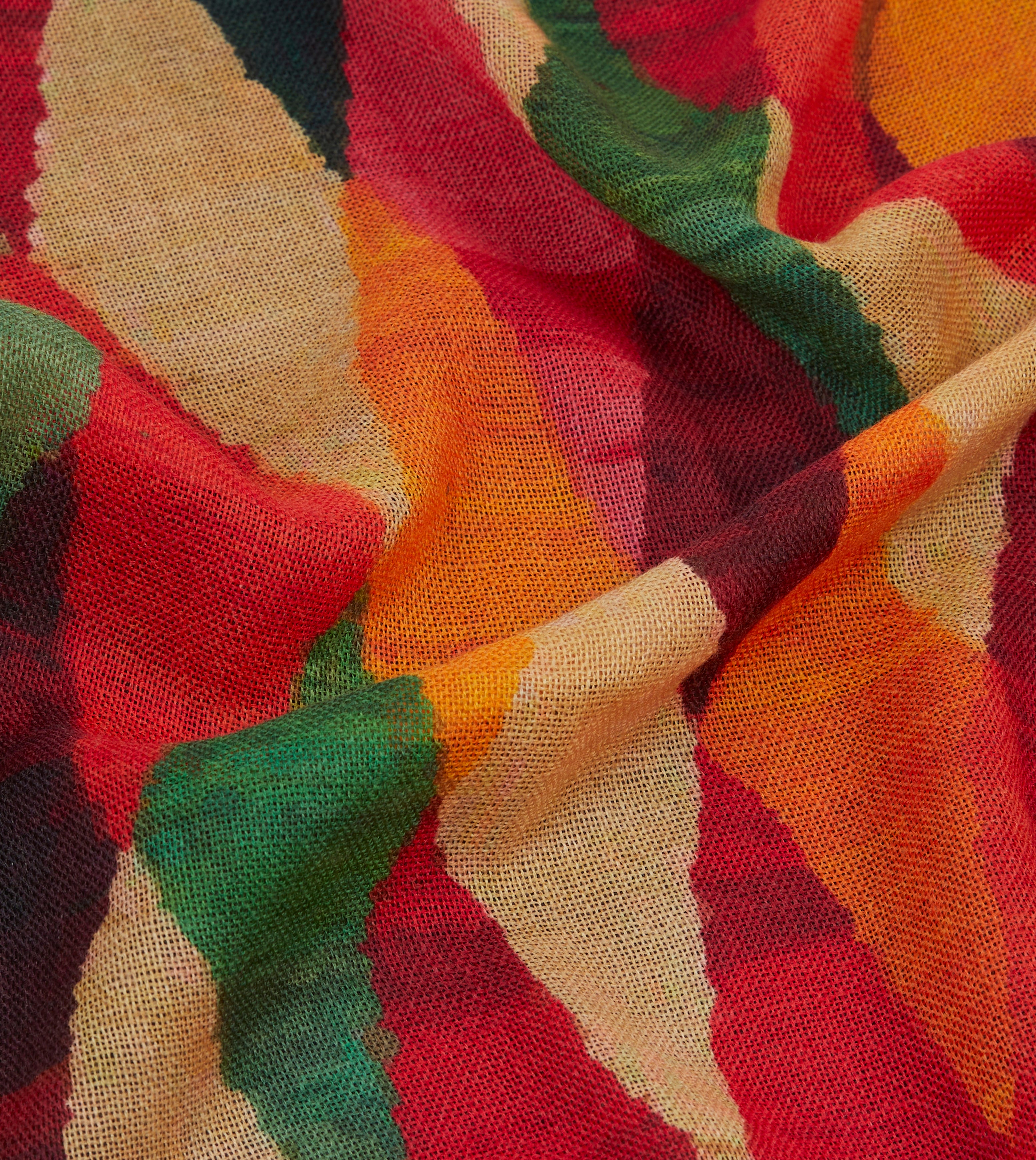 Stylish Harlequin Print Wool Gauze Scarf - Lightweight & Warm Fashion Accessory for Women - Perfect for Fall, Winter, and Special Occasions