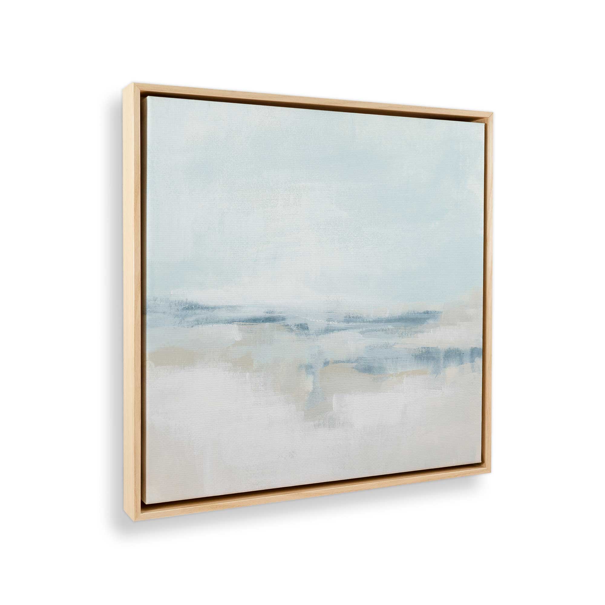 Cloudy Shoreline Hues II Canvas Wall Art Print - Coastal Beach Decor for Living Room, Bedroom & Office