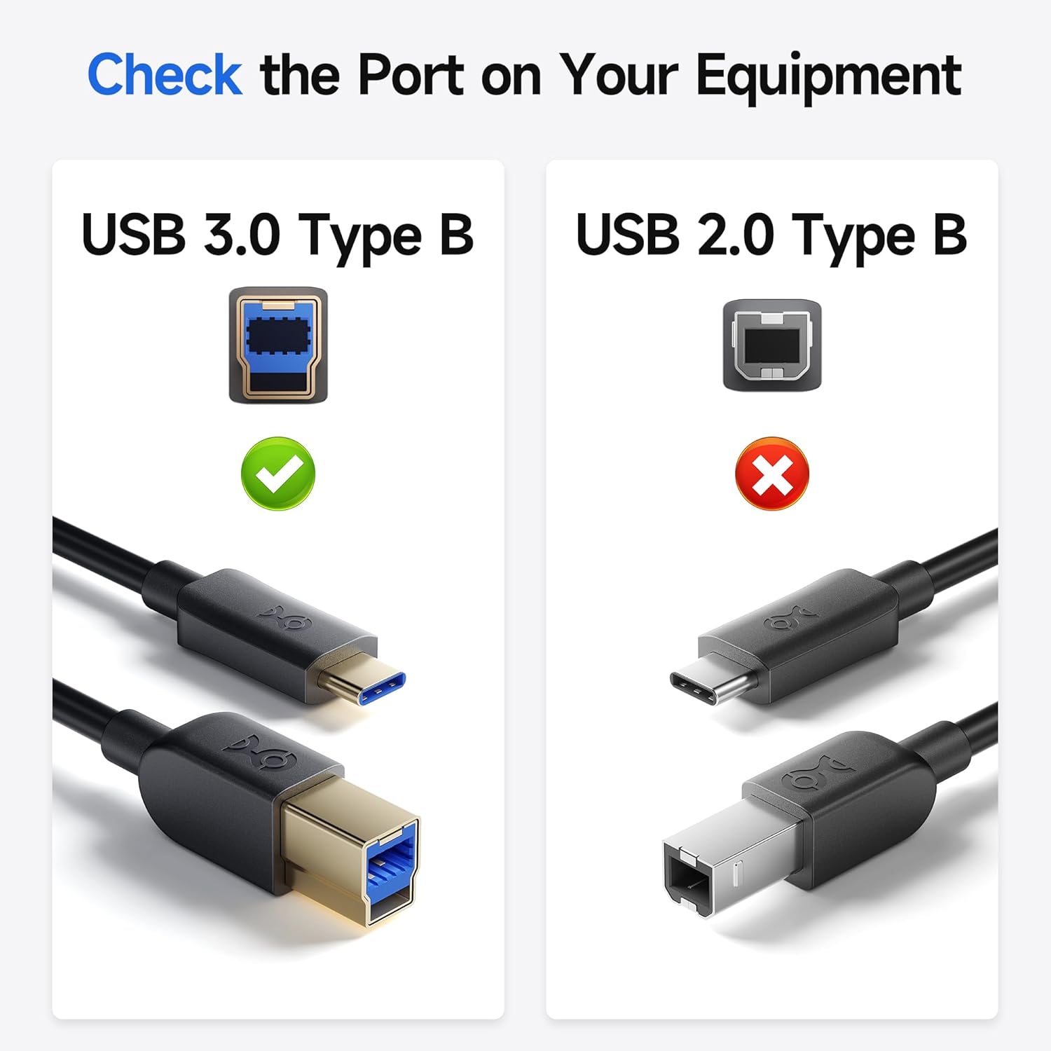 Cable Matters USB C to USB B 3.0 Cable - 1m High-Speed Data Sync & Charging Cord for Printers, Scanners, Audio Interfaces & More