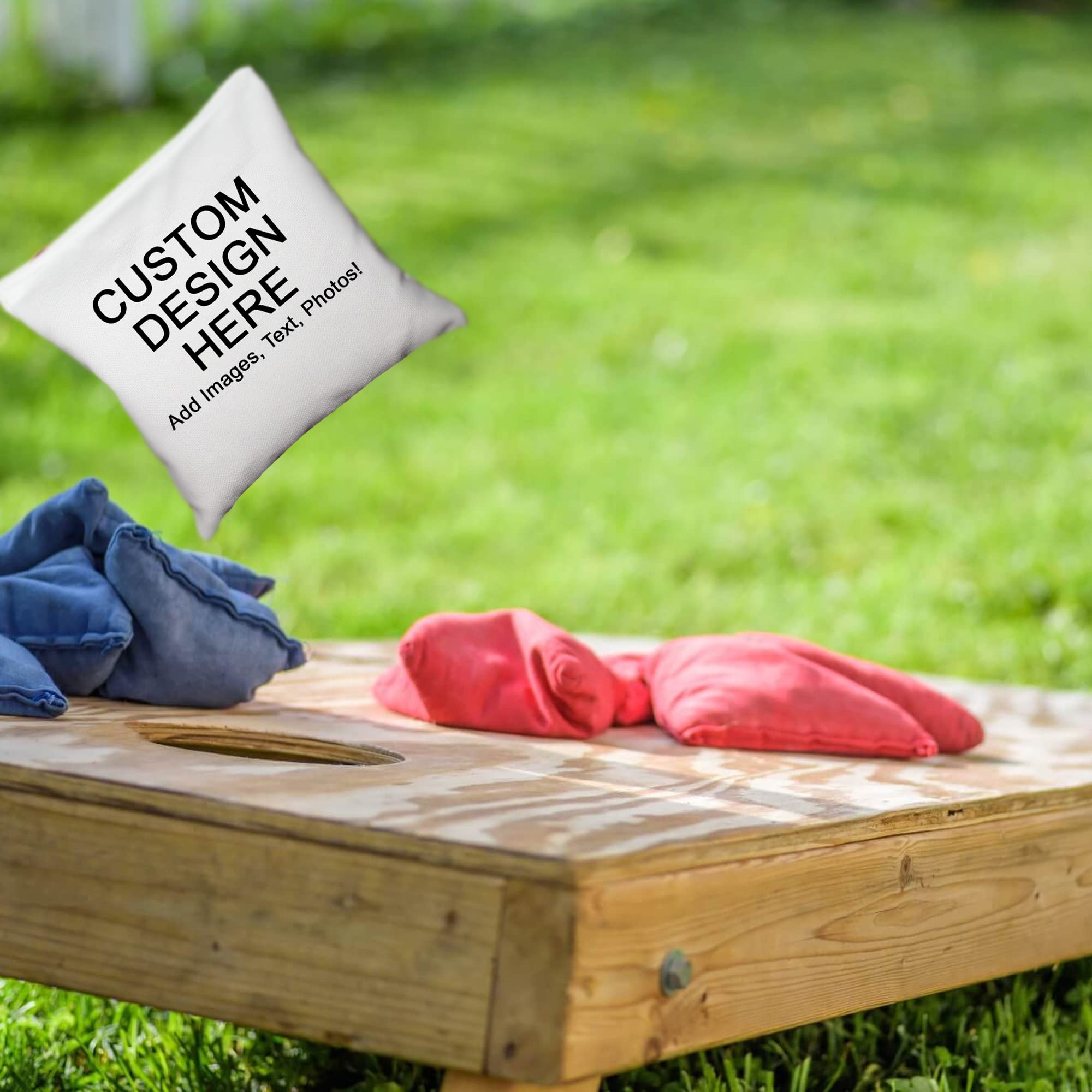 Custom Cornhole Bags Set - Personalized Cornhole Bean Bags for Beginners to Pros | Flag, State & College Designs | Perfect for Backyard Games, Tailgating & Family Gatherings