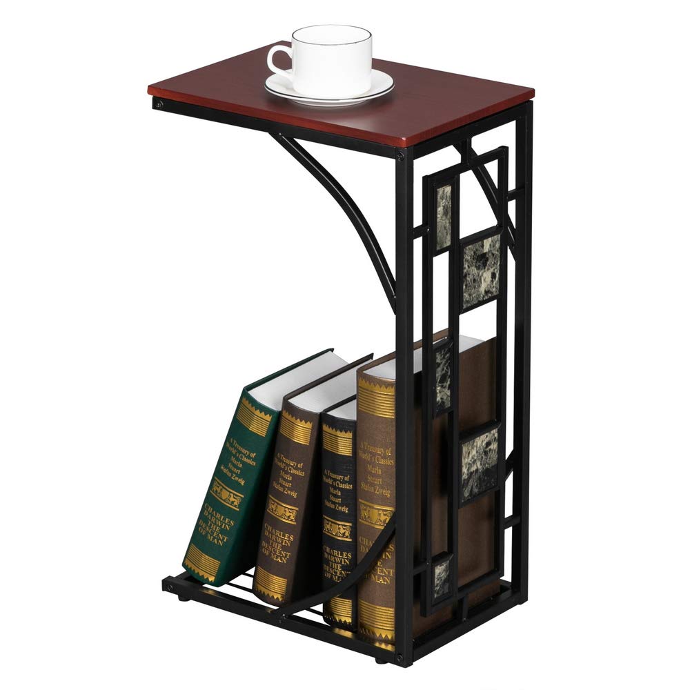Modern Wooden Side Table - Azadx Small Cube Sofa End Table for Living Room, Bedroom & Dining Room | Contemporary Coffee & Snack Table | Perfect for Small Spaces, Reading Nooks & TV Lounging