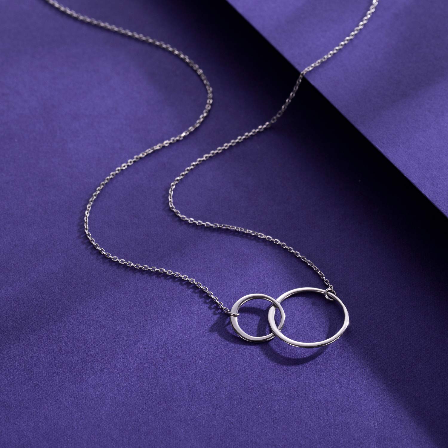 18K White Gold Filled 925 Sterling Silver Heart Necklace - Thoughtful Birthday Gift for Grandma from Grandchildren | Perfect for Mother's Day, Anniversary & Special Occasions