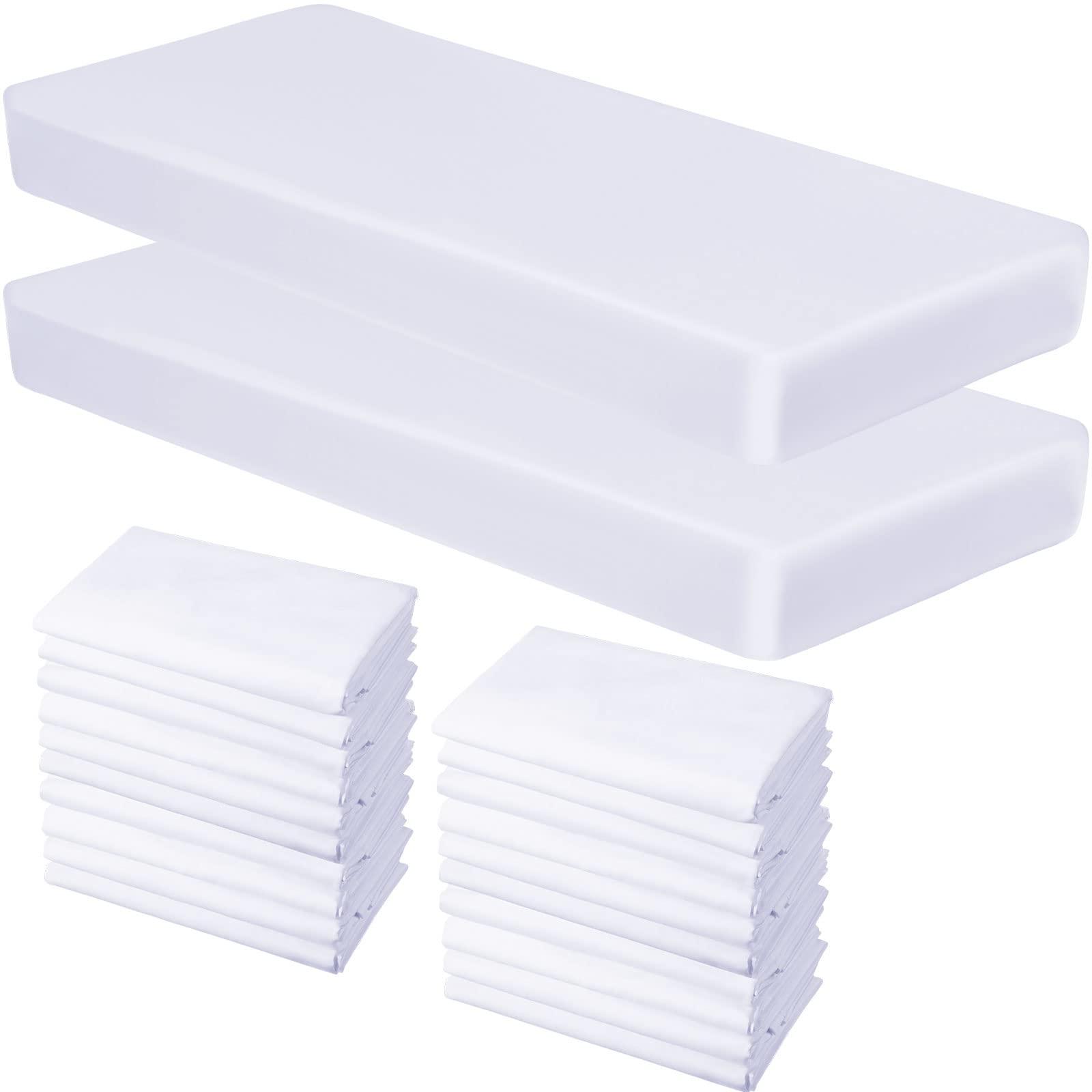 20 Pack Cotton Nap Mat Sheets for Daycare & Preschool - 32