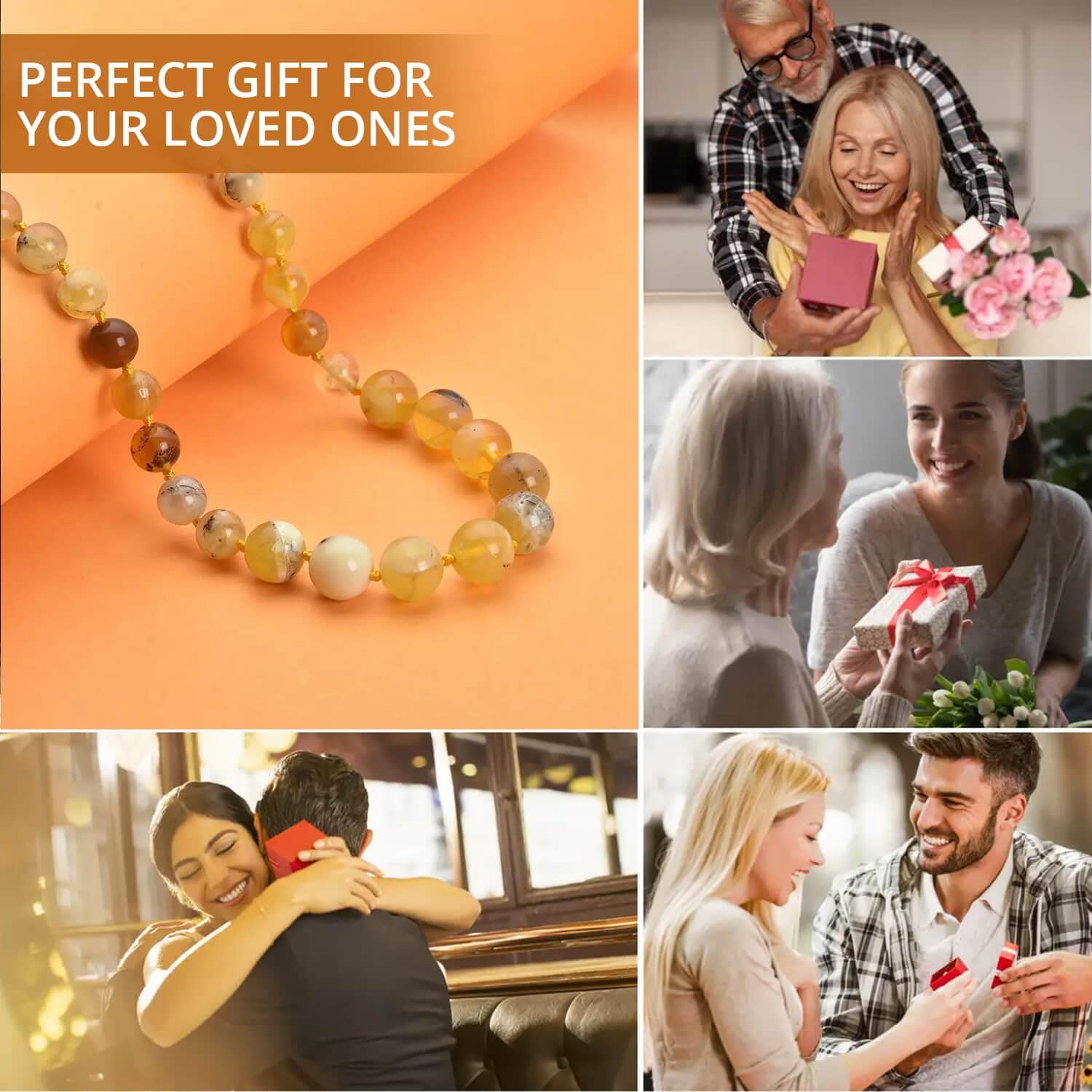 Shop LC 8-12mm Citrine Beaded Necklace - 925 Sterling Silver Rhodium Plated Women's Jewelry, 20